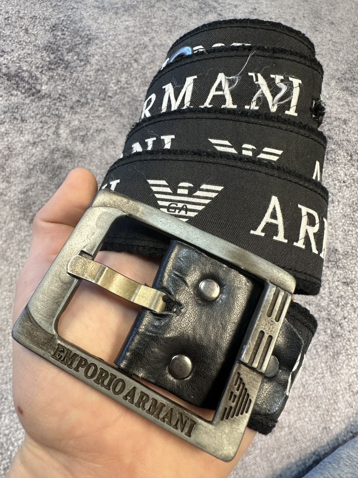 Armani Emporio Armani Logo Belts Streetwear Rare Y2K Casual USA Size ONE SIZE - 2 Thumbnail