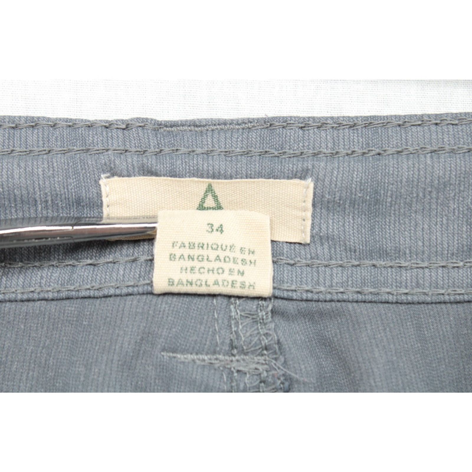 ASCENO Ascend Mens Cargo Shorts 34 Gray Striped Outdoors Hiking Zip Pockets Waist 34 Inseam 10" Pockets Logo Belted Regular Size US 34 / EU 50 - 7 Thumbnail