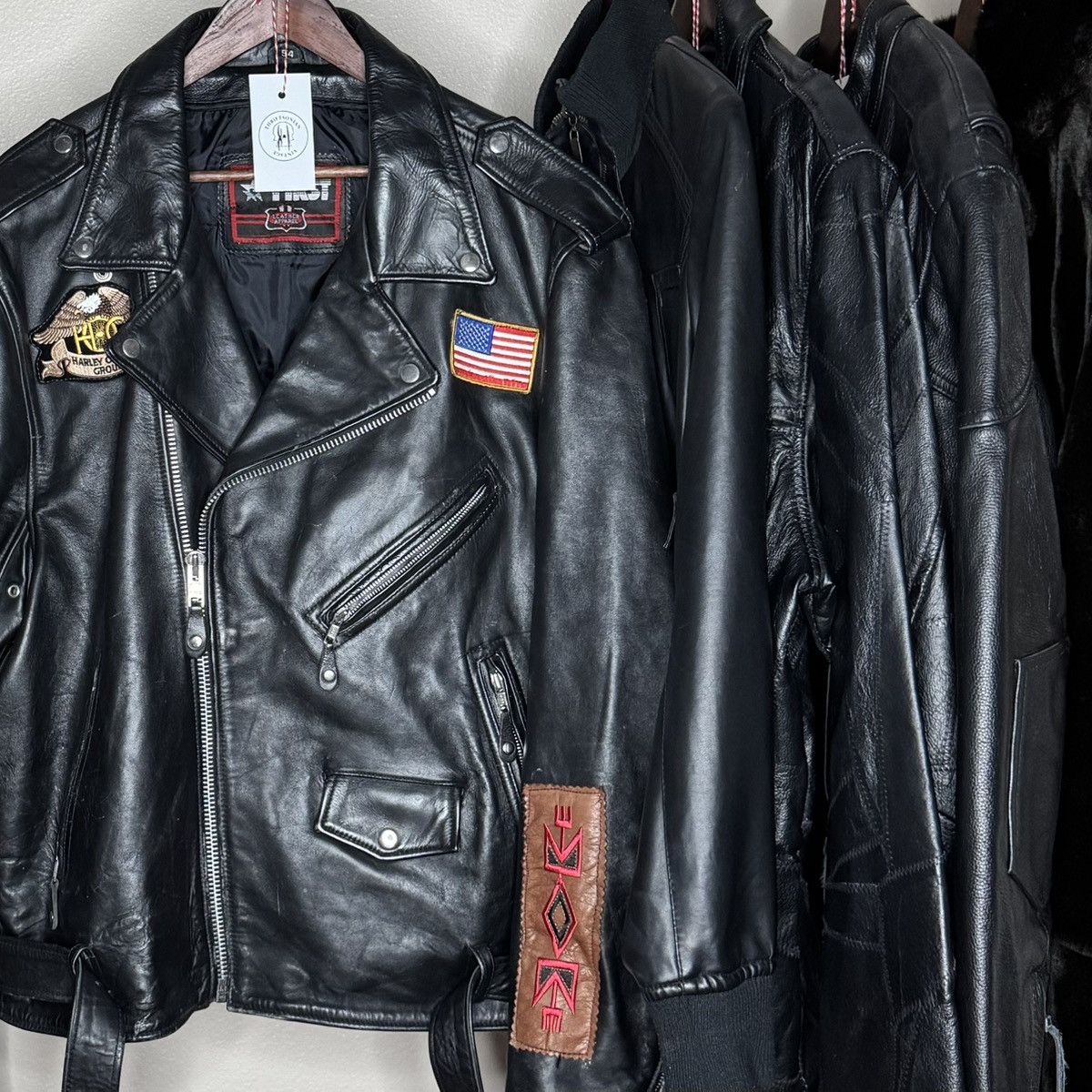 Harley Davidson 90s harley davidson patch leather biker jacket Size US XXL / EU 58 / 5 - 1 Thumbnail