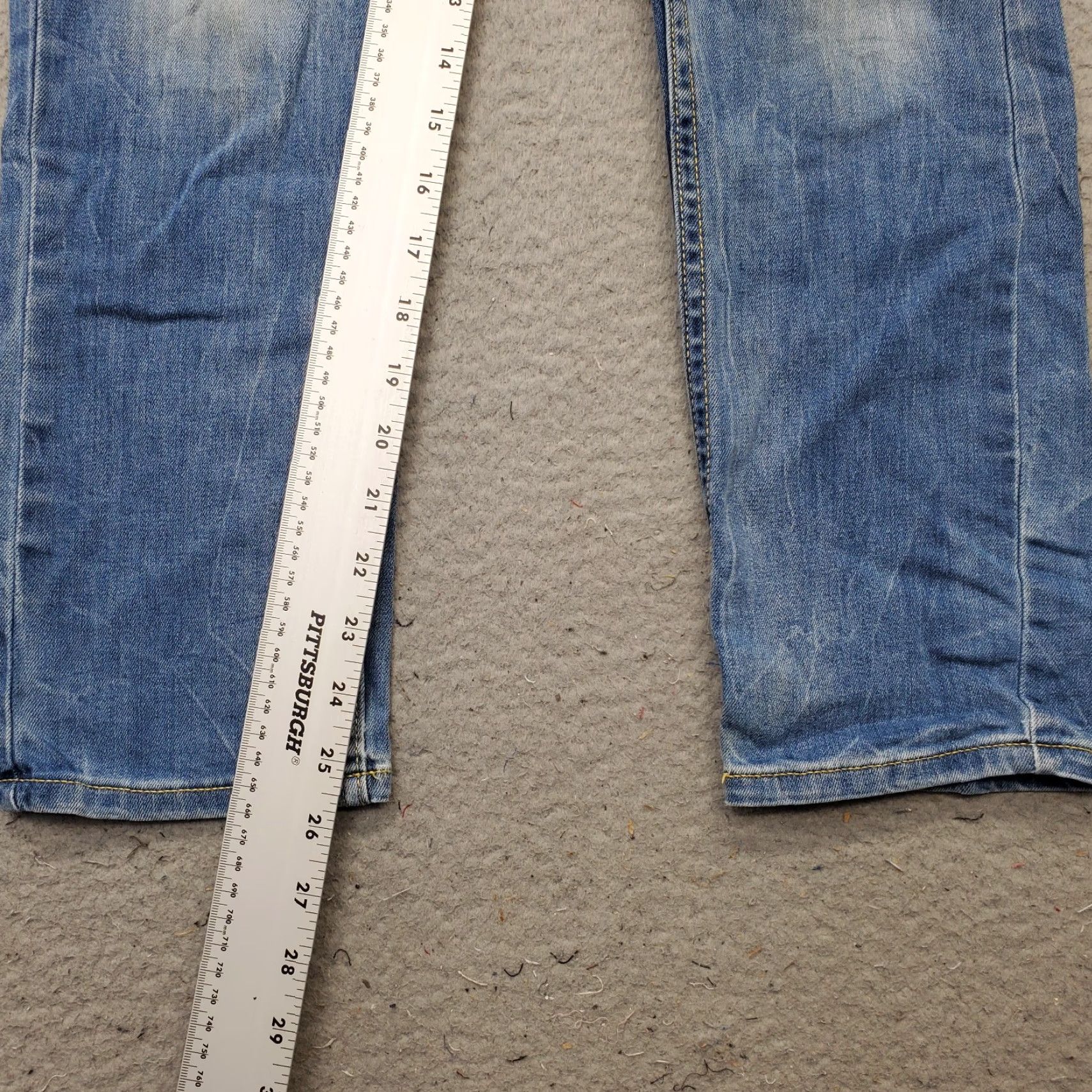 Levi's Levi's 502 Straight Jeans Womens 14 Blue Denim Stretch Regular Fit Distressed Jeans Size 36" / US 14 / IT 50 - 4 Thumbnail