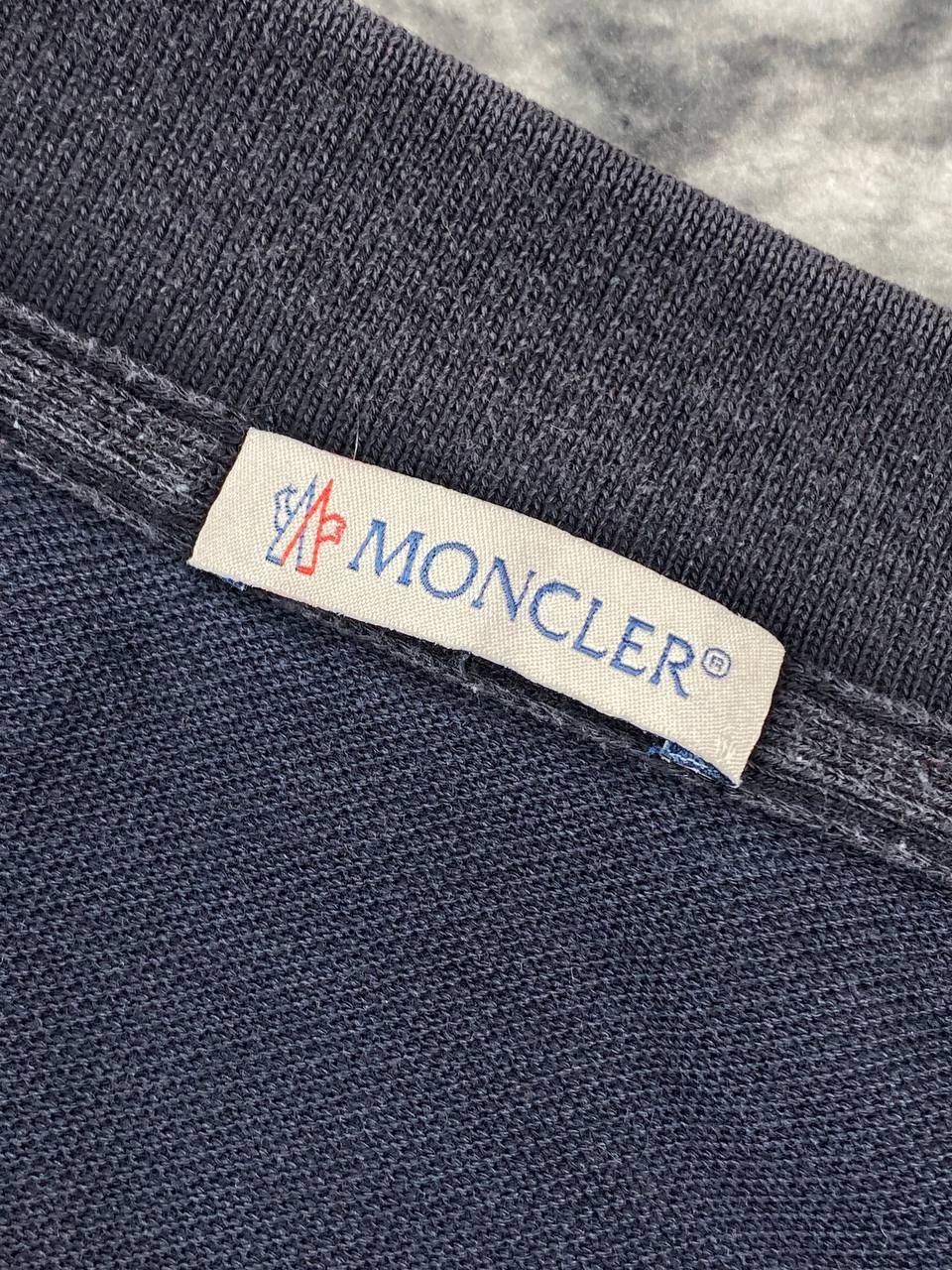 Moncler Moncler Maglia Polo Manica Corta Shirt Men Size XL Blue Size US XL / EU 56 / 4 - 5 Thumbnail