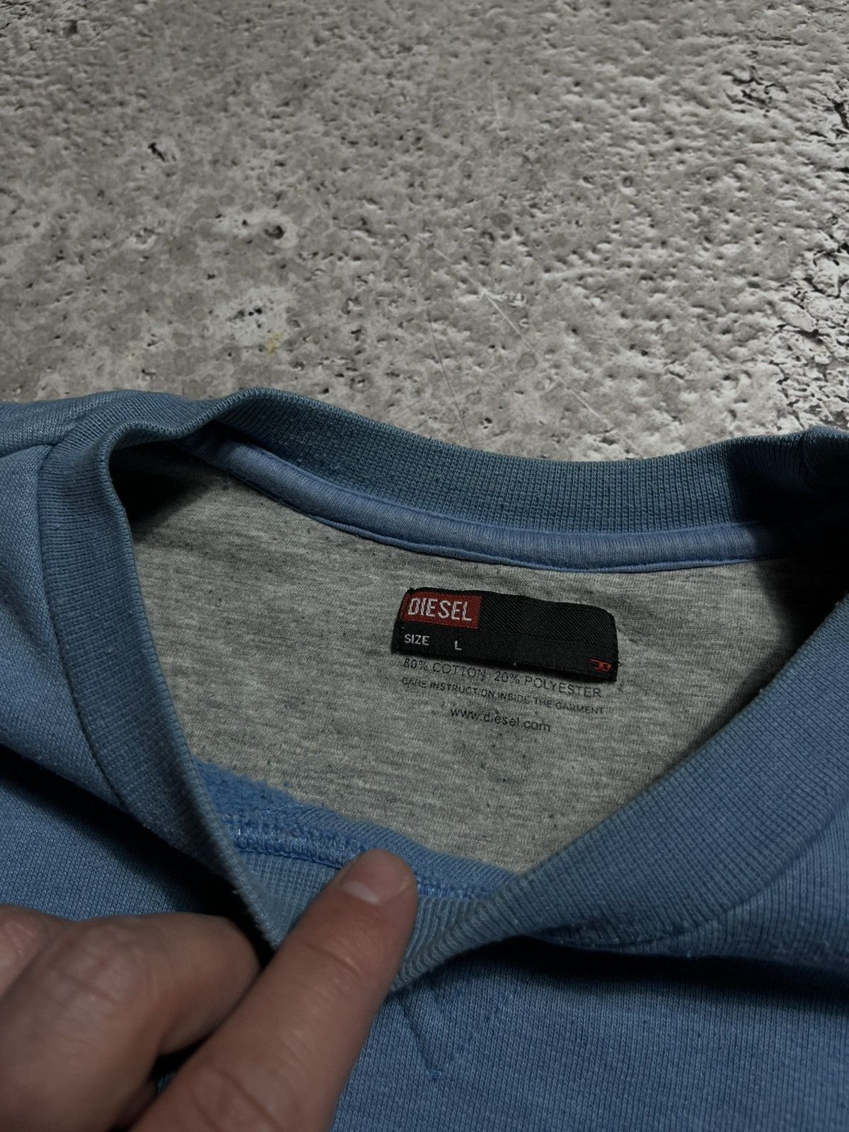 Diesel Blue oversize Diesel sweatshirt with textured embroidery Size US L / EU 52-54 / 3 - 5 Thumbnail