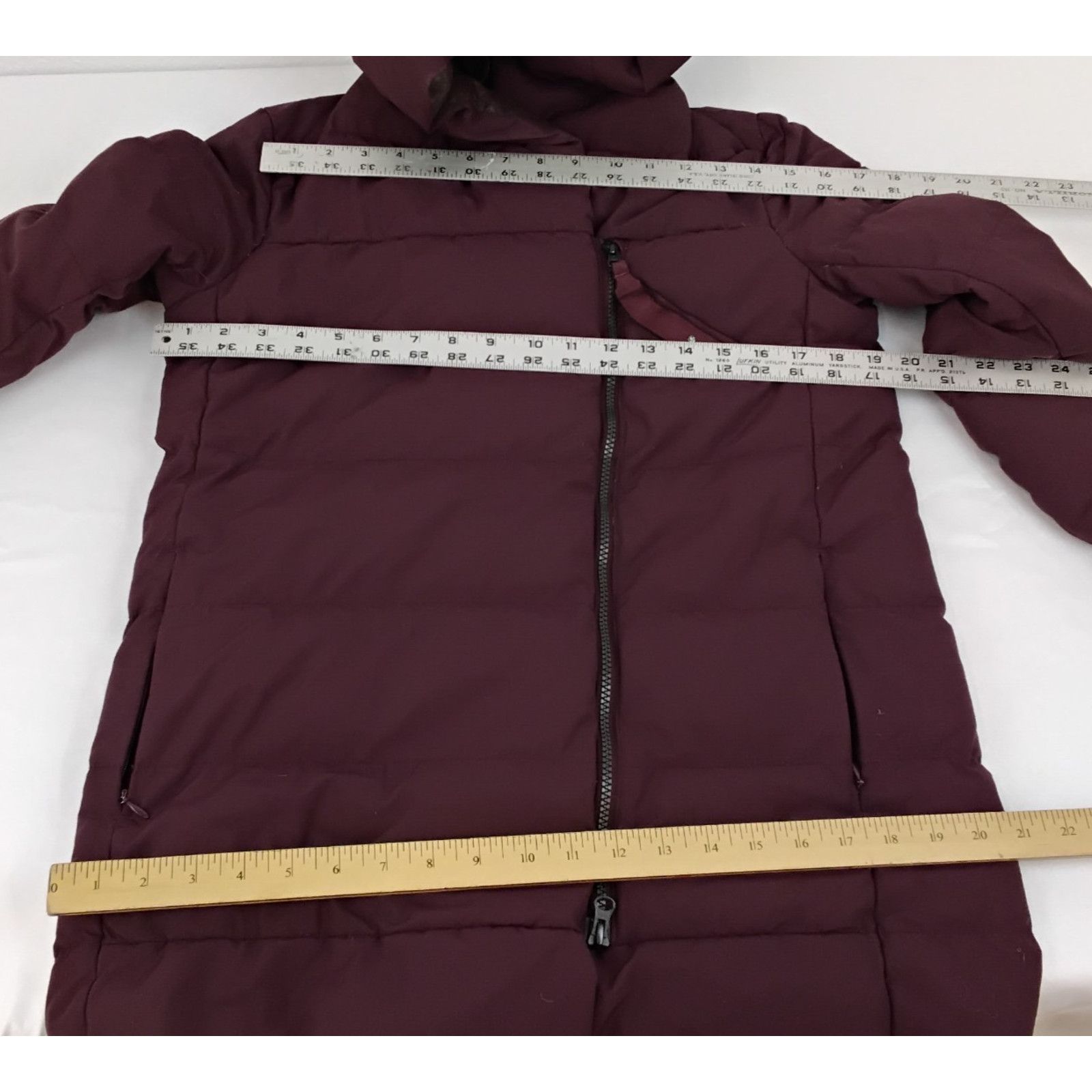 Lululemon Lululemon Down Jacket Women's 6 Maroon Red Hooded Full Zip Size M / US 6-8 / IT 42-44 - 9 Thumbnail