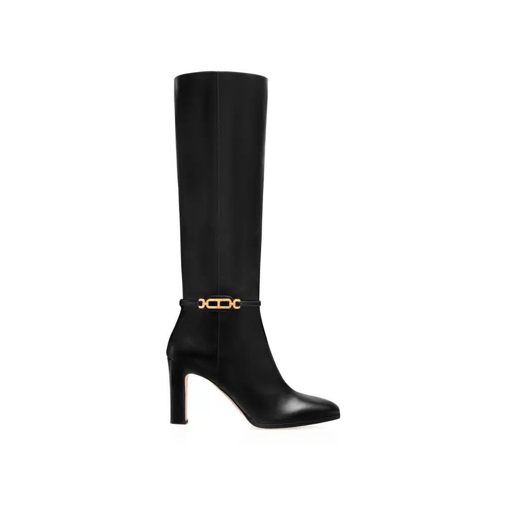Tom Ford o1loc1c0925 W3466 Knee High Leather Boots in Black Size US 7.5 / IT 37.5 - 1 Thumbnail