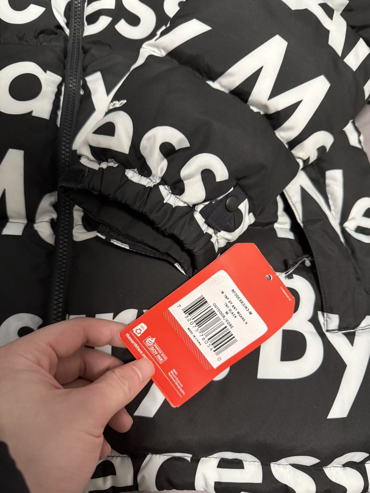 Supreme × The North Face Supreme tnf north face black bamn by any means nuptse jacket Size US M / EU 48-50 / 2 - 2 Thumbnail