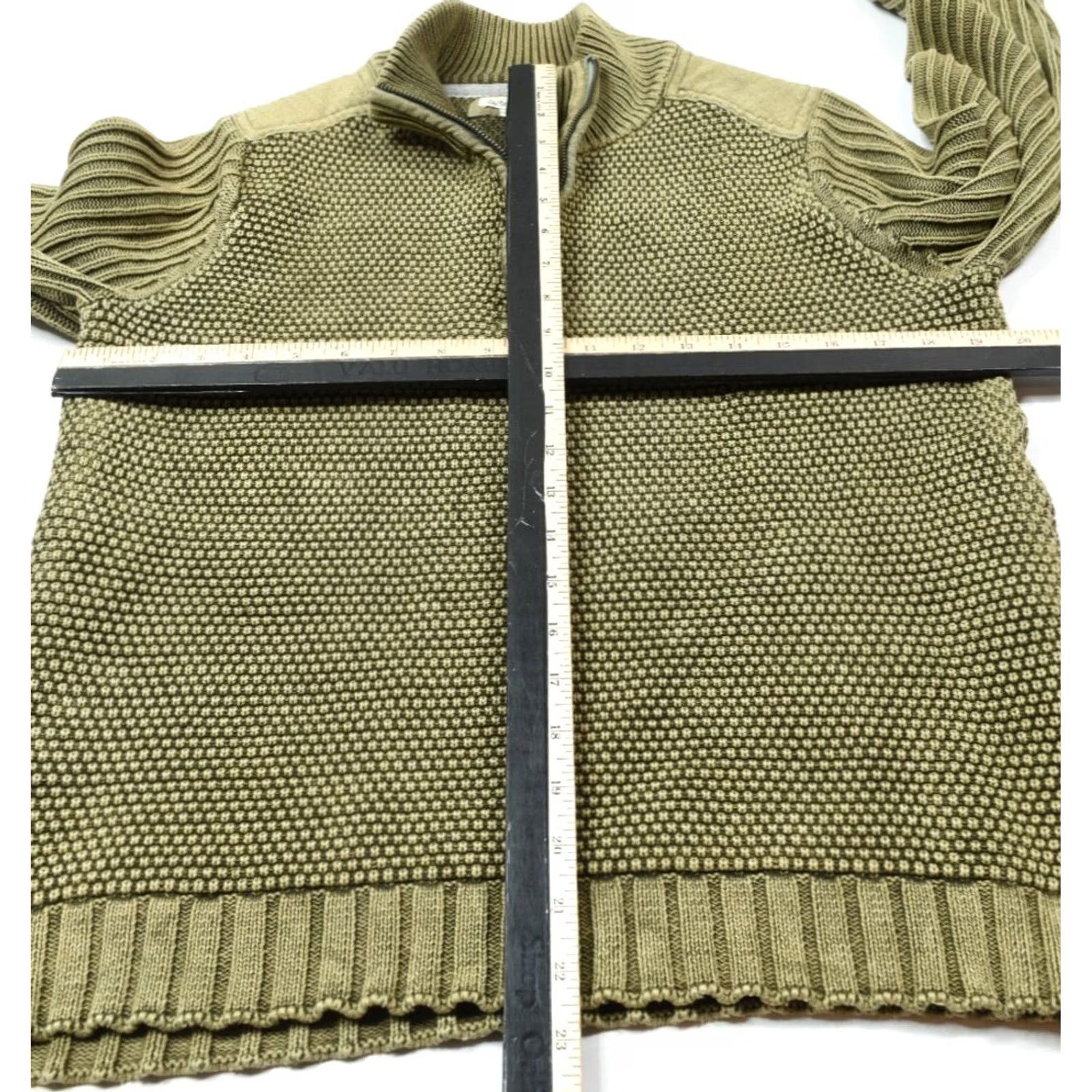 Carbon2Cobalt Carbon2Cobalt 1/4 Zip Heavy Knit Pullover Sweater Mens Small Green Long Sleeve Size US S / EU 44-46 / 1 - 7 Thumbnail