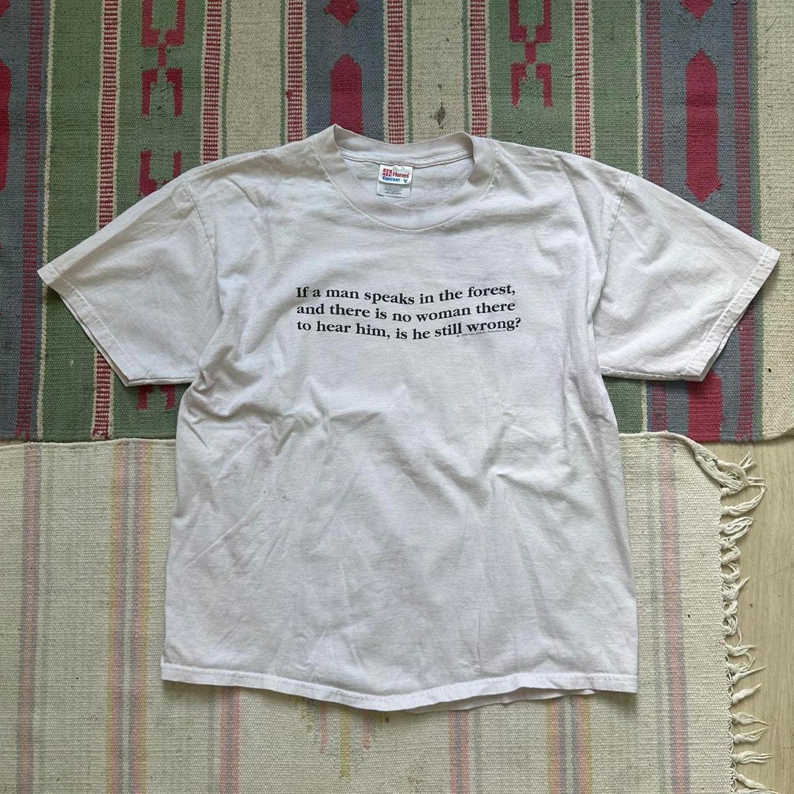Other × Vintage Rare Vintage 90s Man Woman Adult Tie Dye Quote Graphic Tee Size US L / EU 52-54 / 3 - 1 Thumbnail