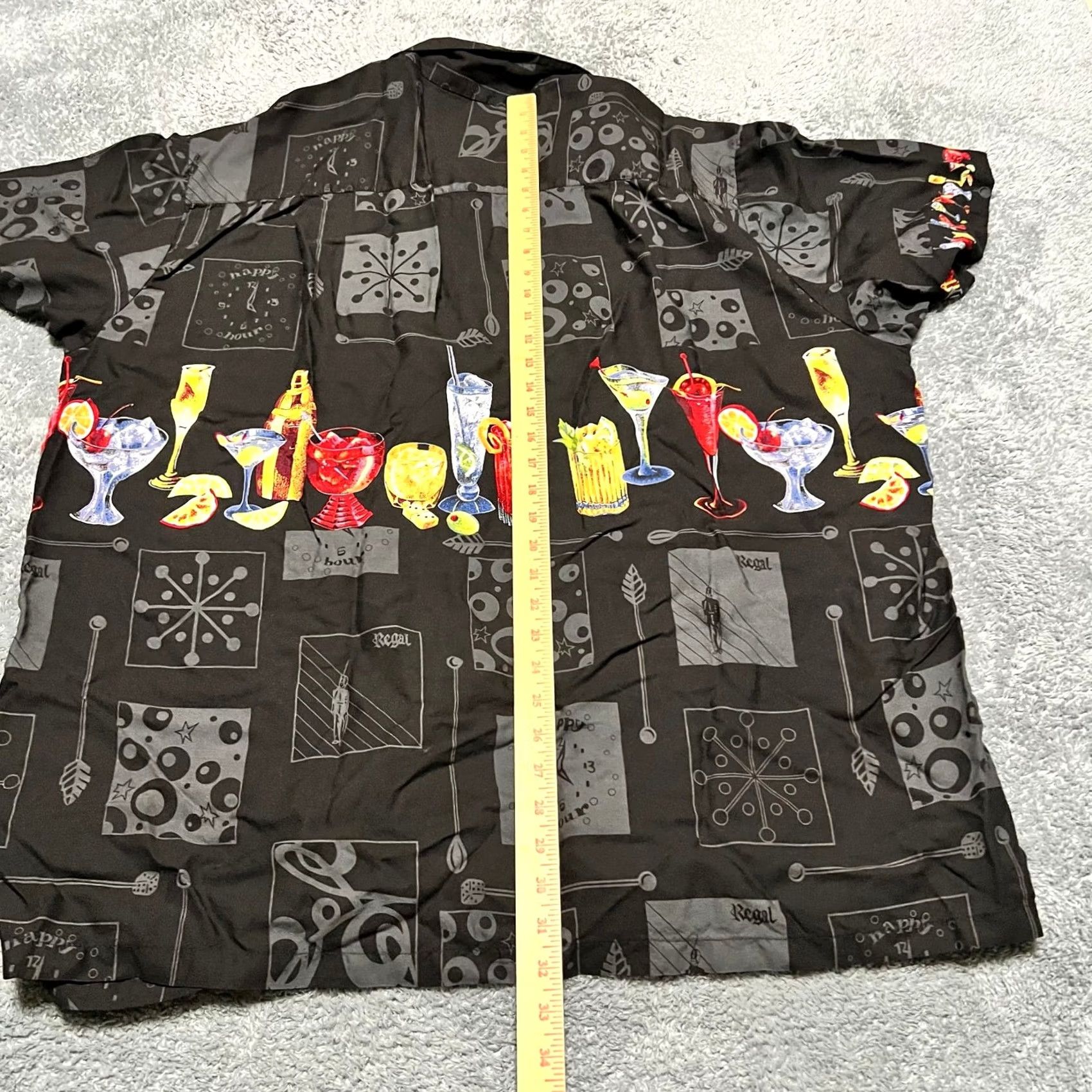 Paradise Found VINTAGE Paradise Found Martini Cocktail Happy Hour Hawaiian Black Shirt USA Mens 3XL Size US XXL / EU 58 / 5 - 5 Thumbnail