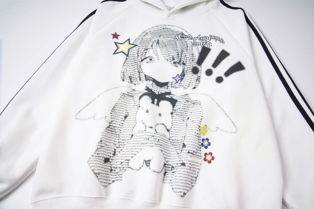 Vintage Hip-hop trendy men's loose casual anime print hoodie Size US M / EU 48-50 / 2 - 4 Thumbnail
