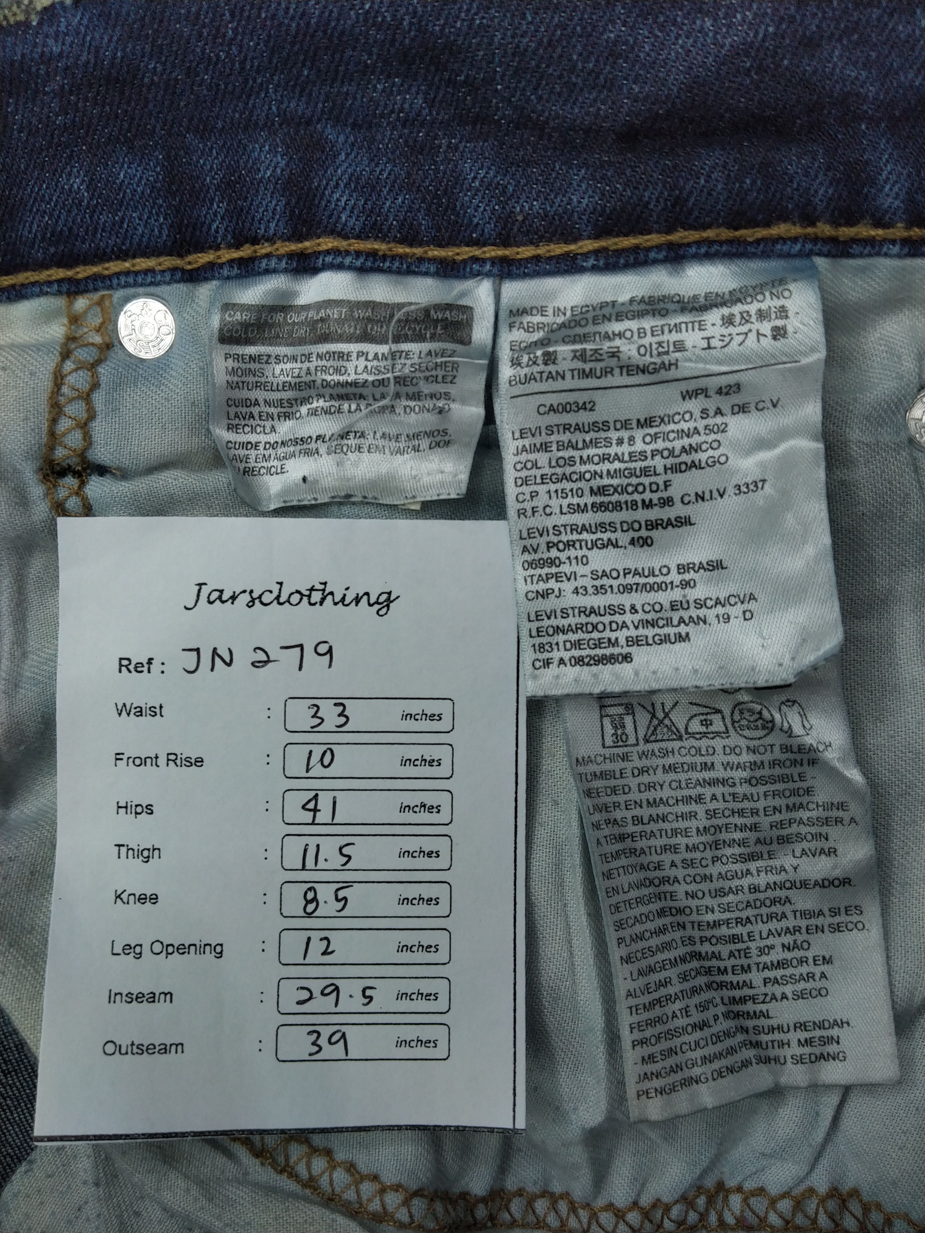 Levi's Dark Blue Vintage Levi's 511 Denim 33x29.5 -JN279 Size US 33 - 11 Thumbnail
