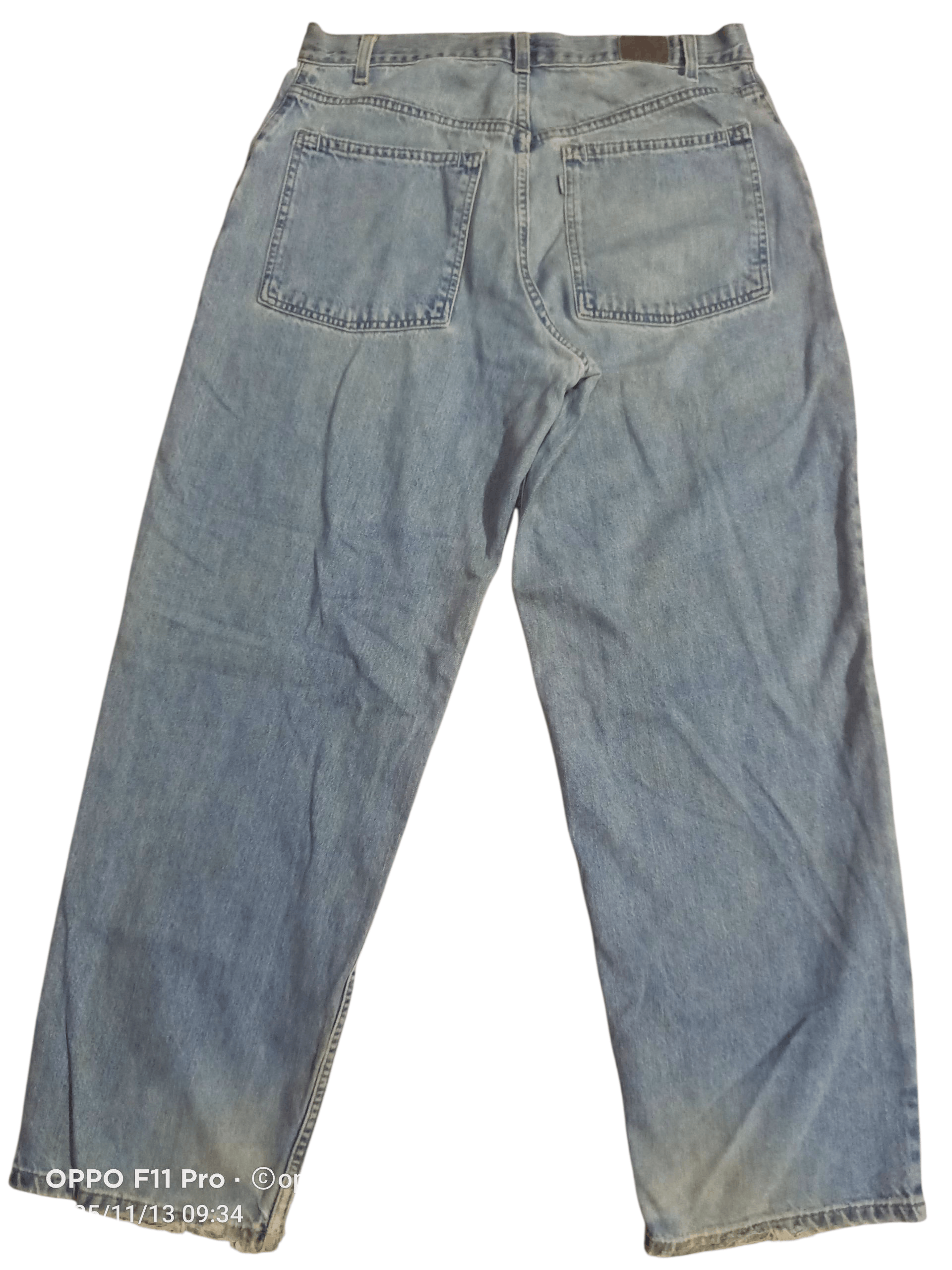 Levi's 🌟Vintag Levis 90s Silver Loose Jeans 🌟 Size US 34 / EU 50 - 2 Thumbnail