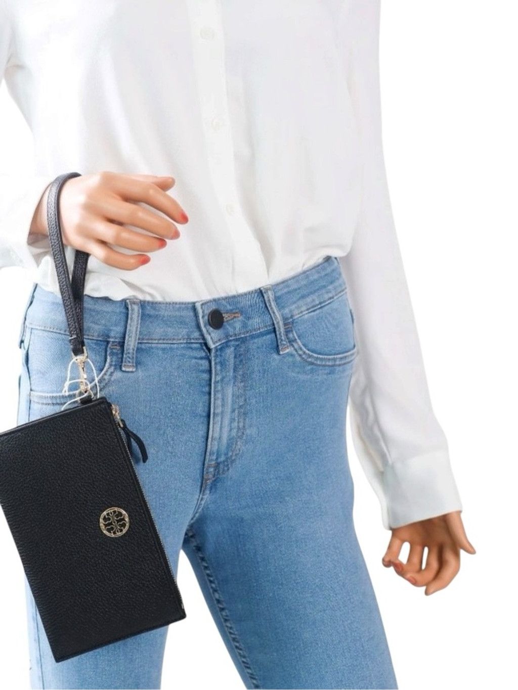 Tory Burch Tory Burch Chelsea Pebbled Leather Wristlet Size ONE SIZE - 2 Thumbnail