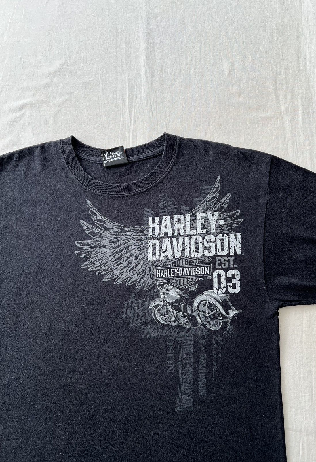 Harley Davidson Vintage 2011 Harley Davidson Las Vegas Skull Y2k T-shirt Size US M / EU 48-50 / 2 - 6 Thumbnail