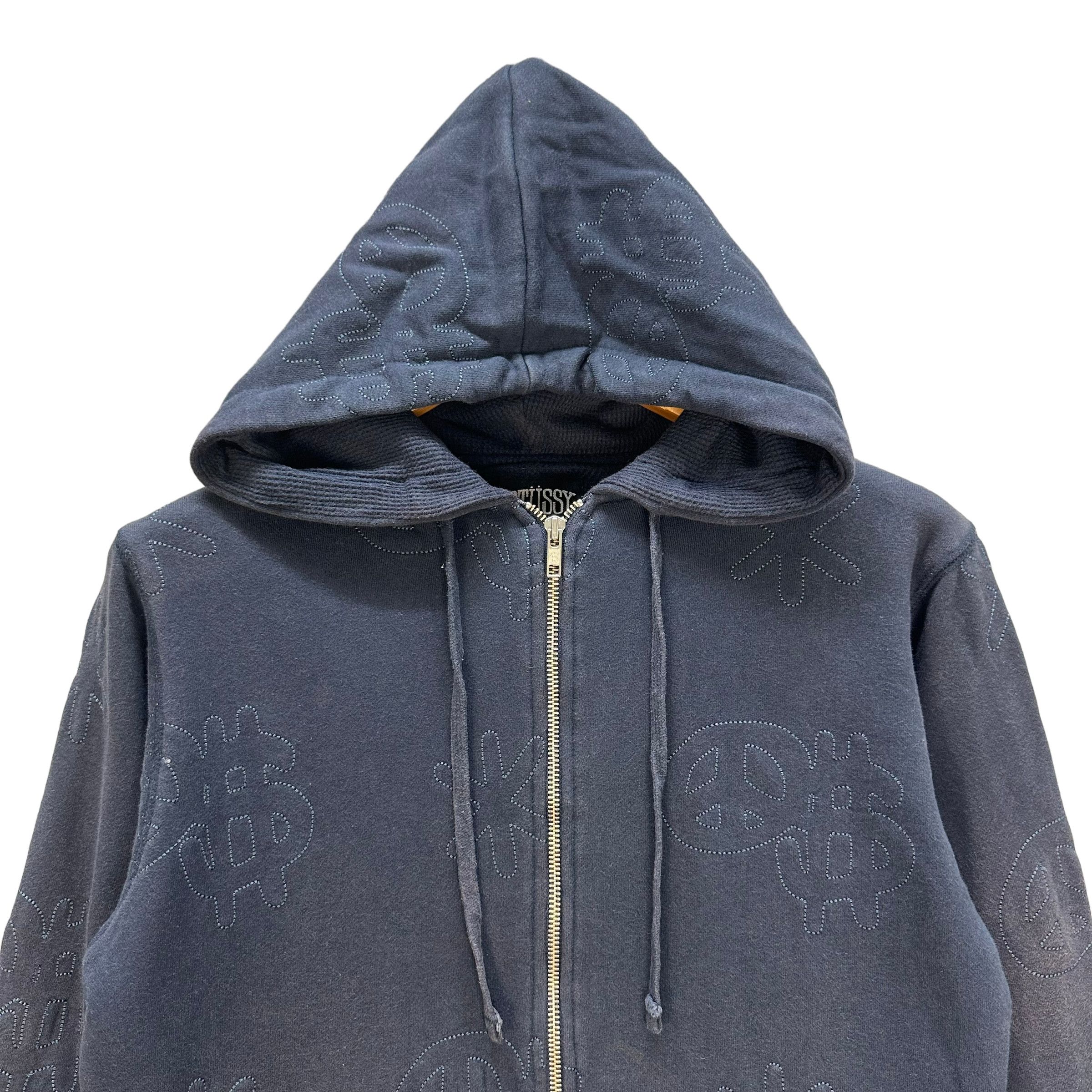 Stussy STUSSY ALLOVER STITCHES LOGO ZIPPER HOODIES #8904-037 Size US S / EU 44-46 / 1 - 2 Thumbnail
