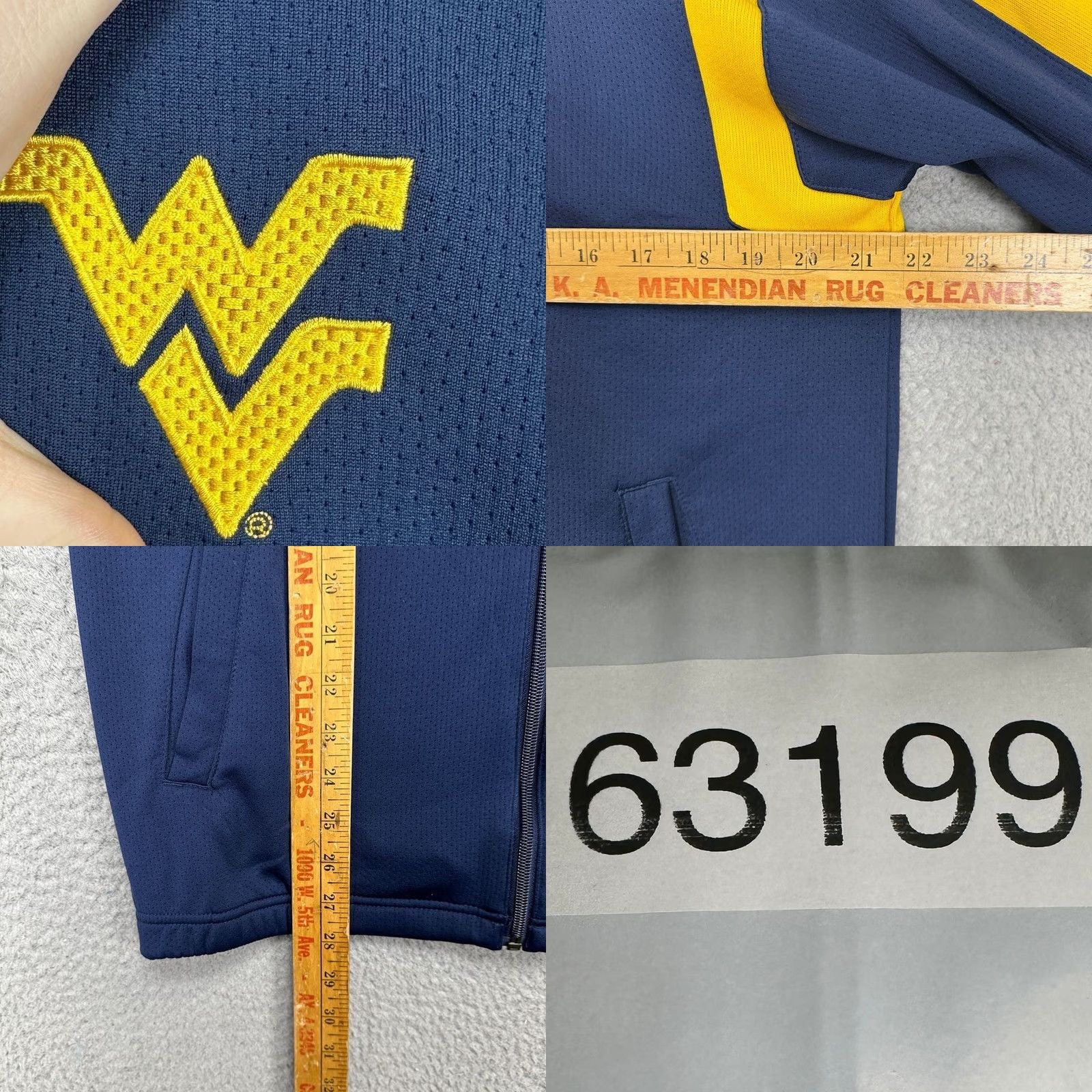 Nike VINTAGE West Virginia Mountaineers Nike Jacket Men Medium Navy Blue Zip Full ZIp EUC Size US M / EU 48-50 / 2 - 8 Thumbnail