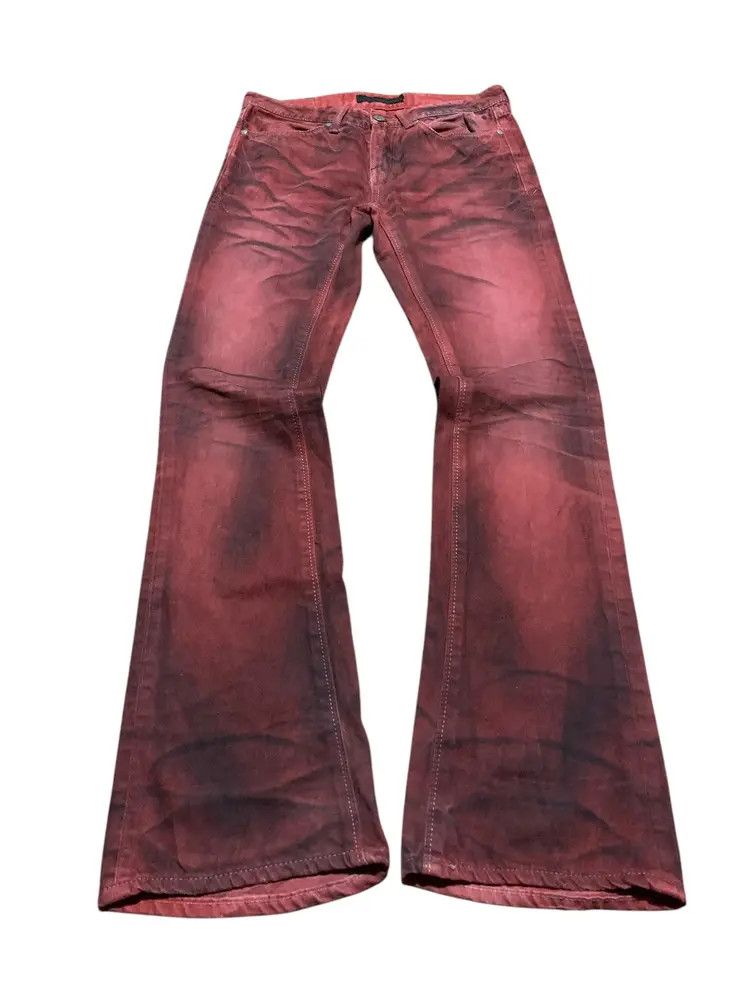 GOSTAR DE FUGA FUGA japan gothic bloody red flared jeans Size US 30 / EU 46 - 1 Thumbnail