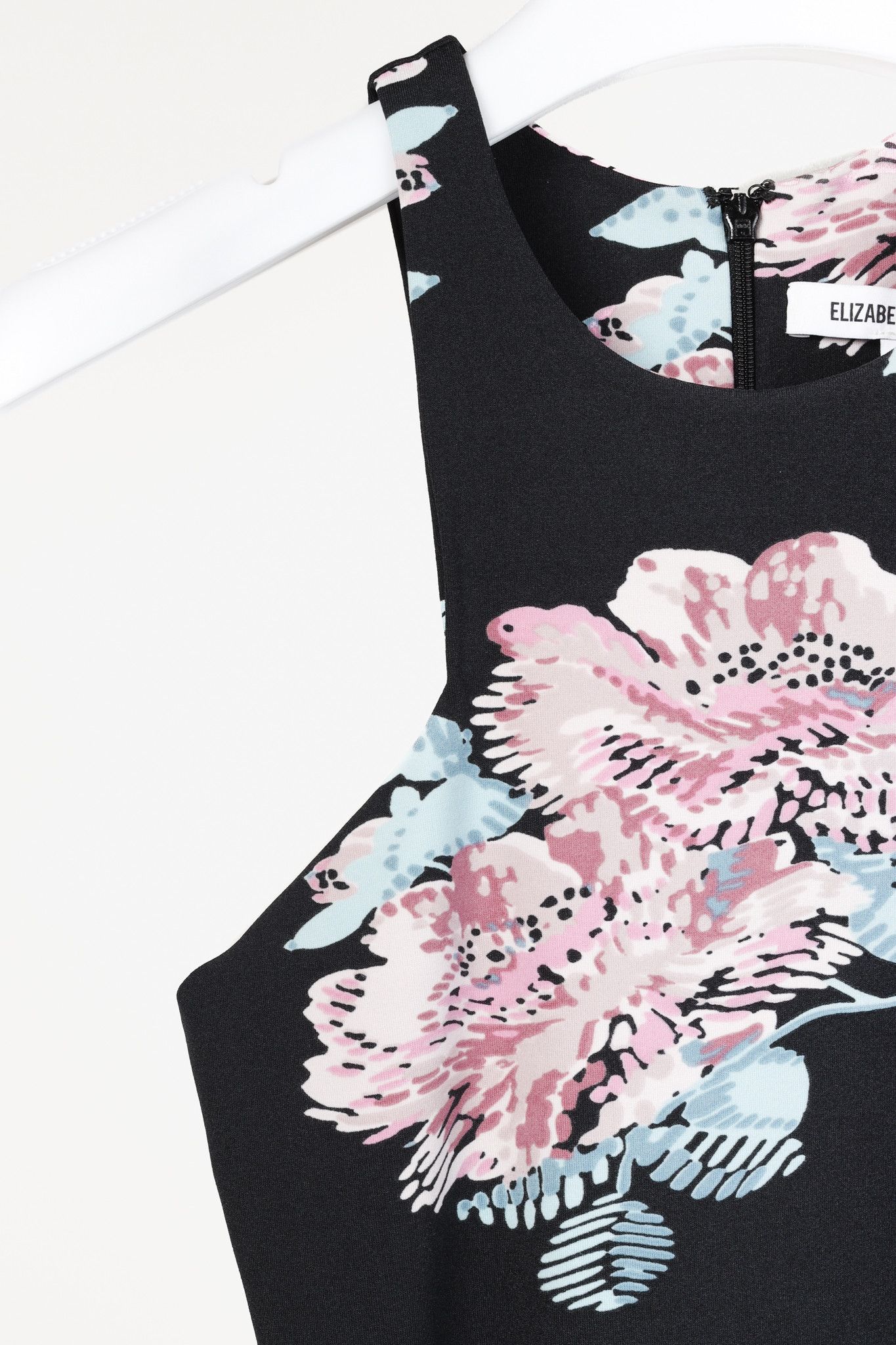 Elizabeth and James Elizabeth and James Leya Black-Multi Floral Midi Dress Size M / US 6-8 / IT 42-44 - 5 Thumbnail