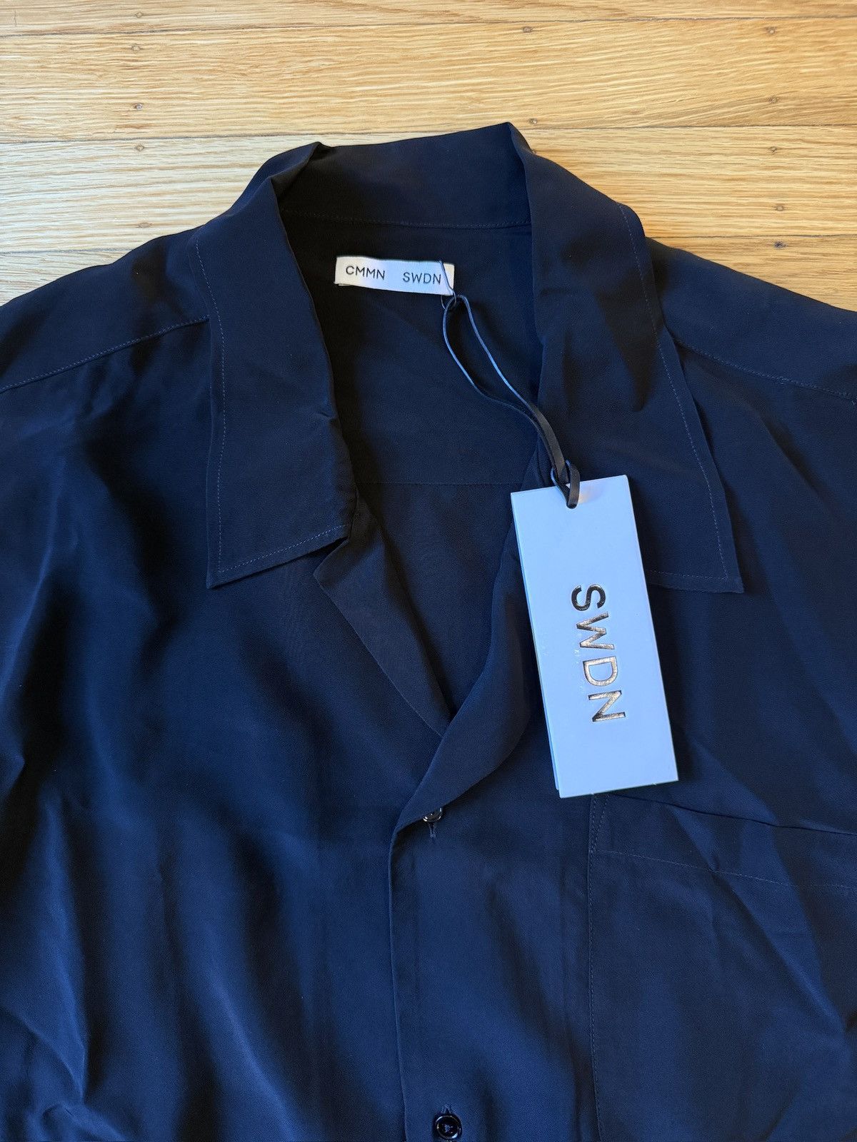 CMMN SWDN CMMN SWDN Black viscose button up Size US XL / EU 56 / 4 - 2 Thumbnail