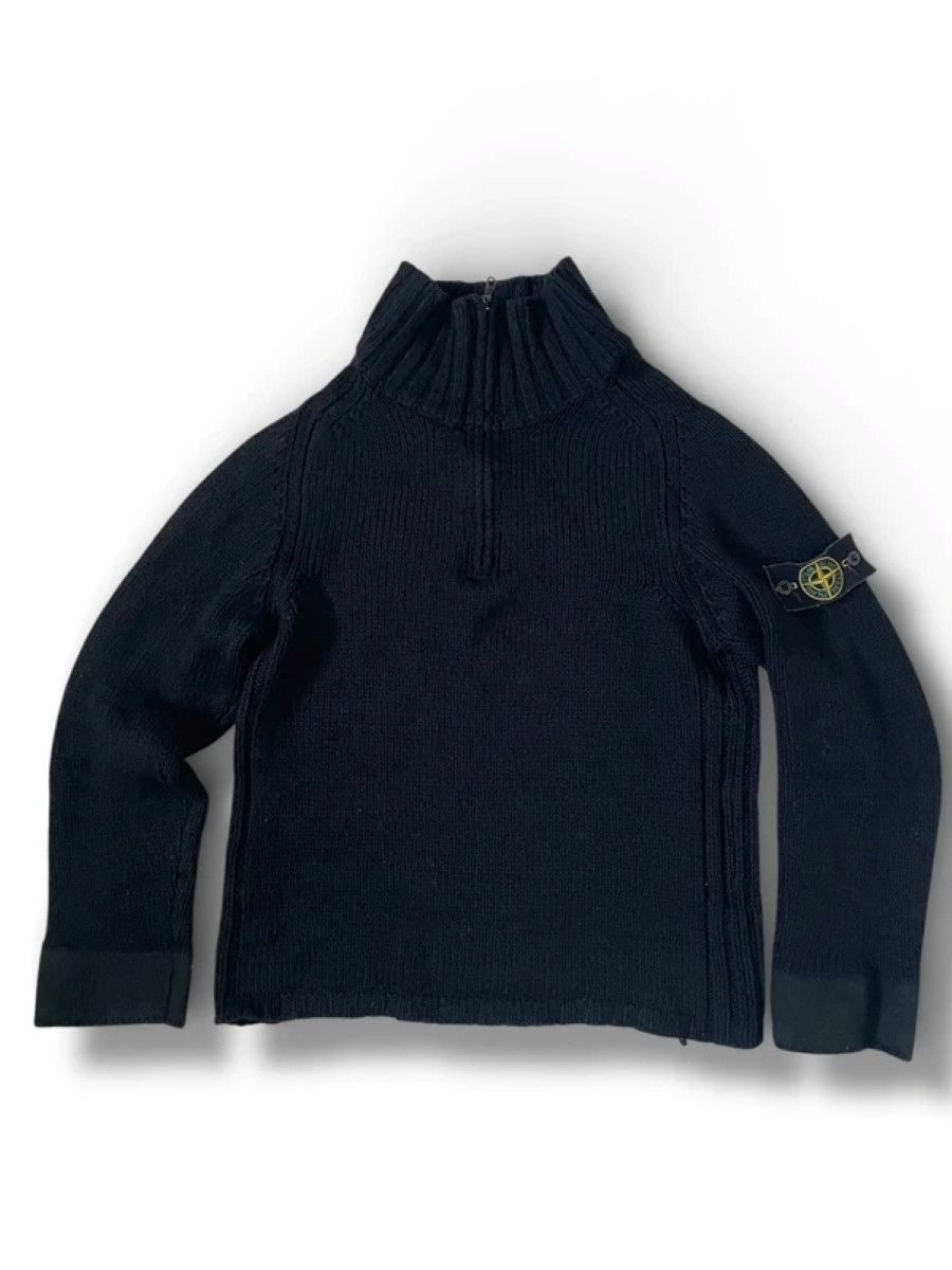 Stone Island Stone Island Men's Knitted Sweater, Troyer Half-Zip, Size US M / EU 48-50 / 2 - 1 Thumbnail