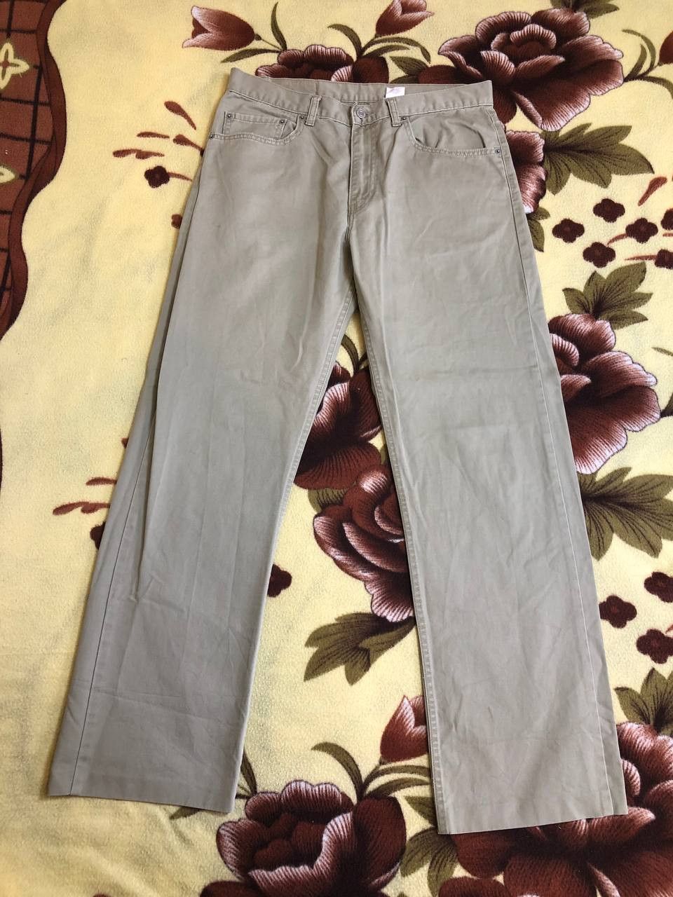 Levi's Levis 505 Jeans Beige Relaxed Straight Denim Pants Casual Size US 34 / EU 50 - 17 Thumbnail