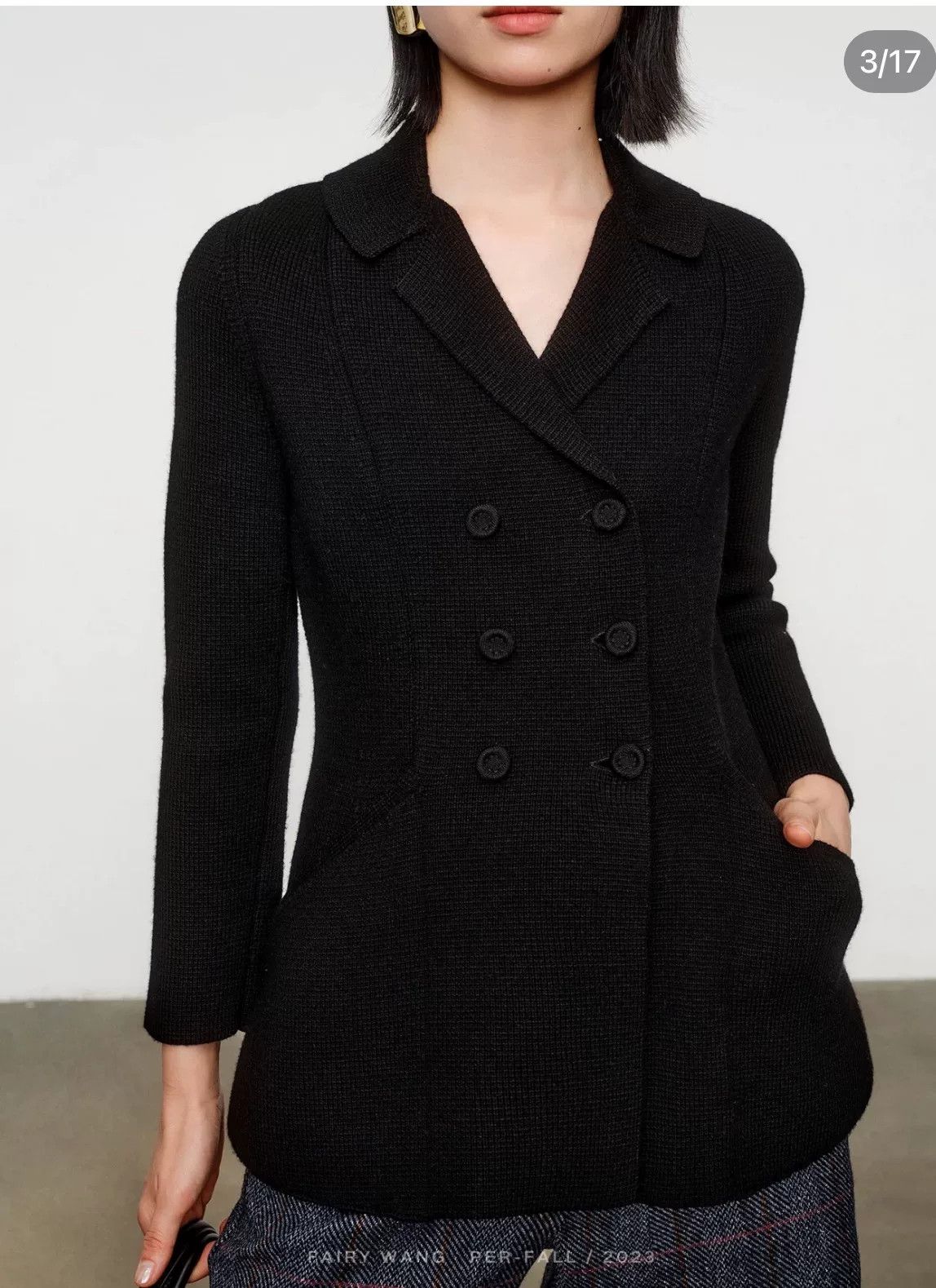 Dior Dior Classic Wool Knit Double-Breasted Blazer Size XXS / US 00 / IT 34 - 1 Thumbnail
