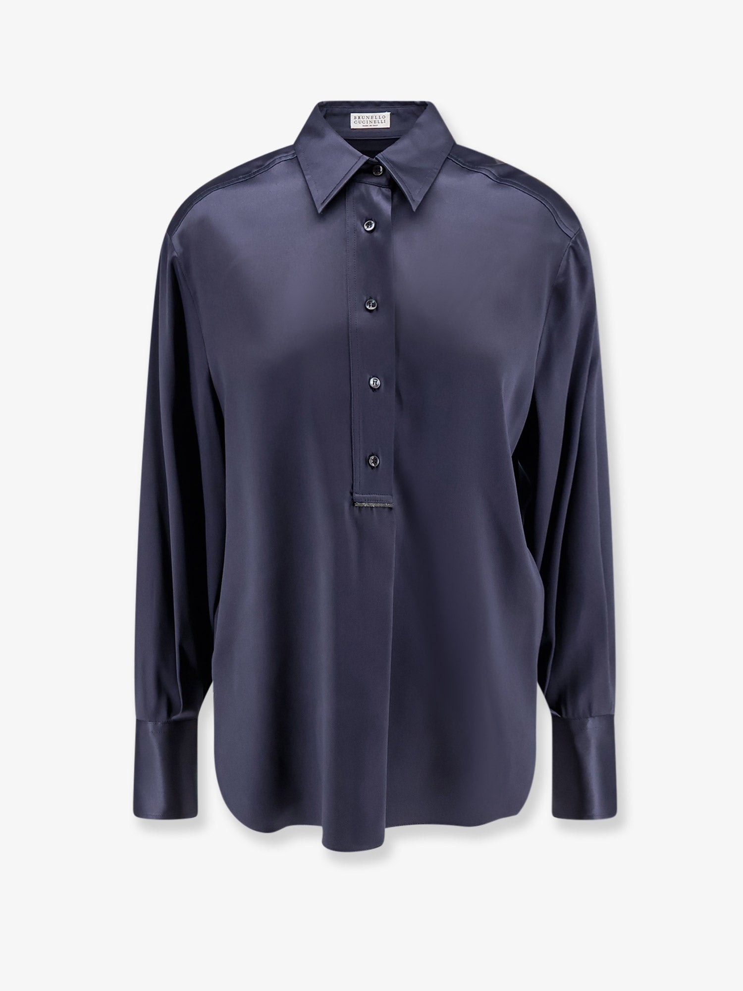 Brunello Cucinelli Brunello Cucinelli Silk shirt with Monili detail Tag Size M Women - USA Tariffs Included Size M / US 6-8 / IT 42-44 - 1 Thumbnail
