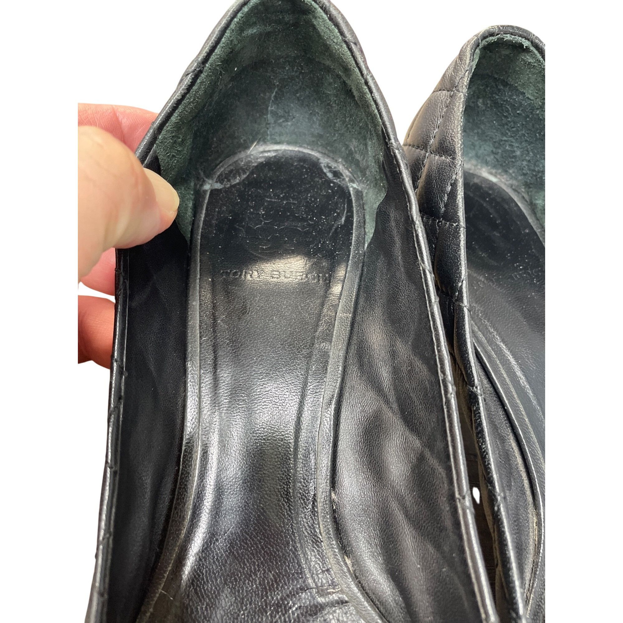 Tory Burch Tory Burch Womans Black Leather quilted 2.5" Slip on heels Size US 6 / IT 36 - 8 Thumbnail