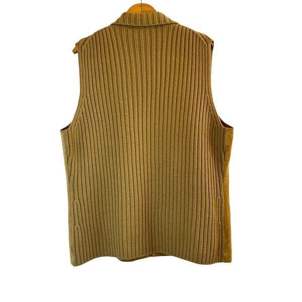 Vintage Vintage Liz Claiborne suede merino wool sweater vest Size L / US 10 / IT 46 - 2 Thumbnail