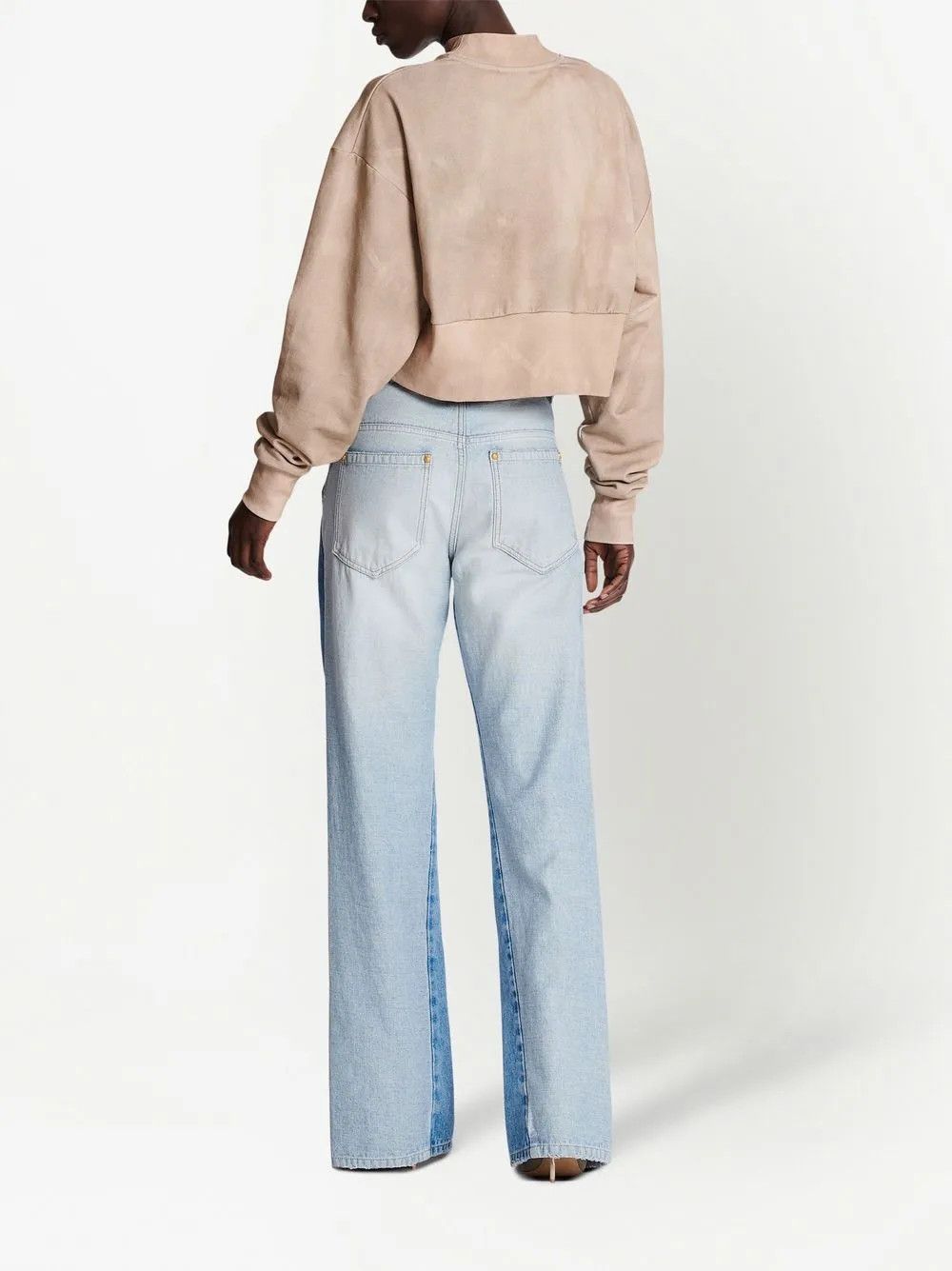 Balmain o1y0625 Sweatshirt in Beige Size XXS / US 00 / IT 34 - 4 Thumbnail