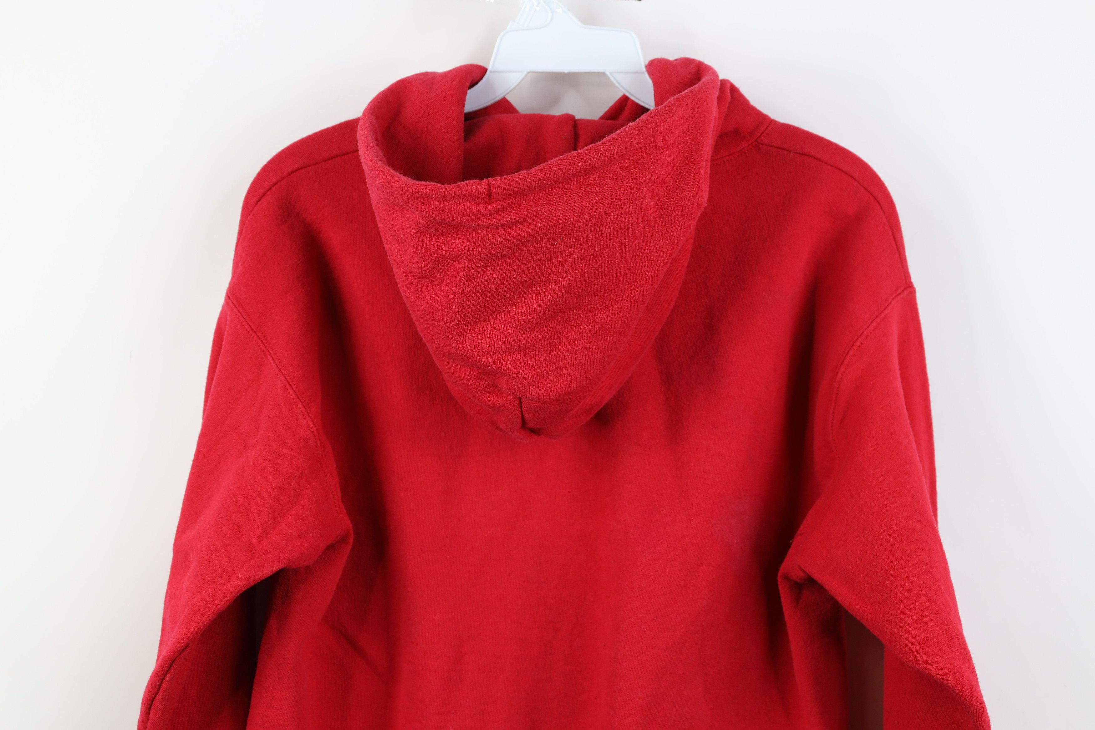Vintage Vintage 90s Y2K Streetwear Blank Hoodie Sweatshirt Red Size US S / EU 44-46 / 1 - 13 Thumbnail