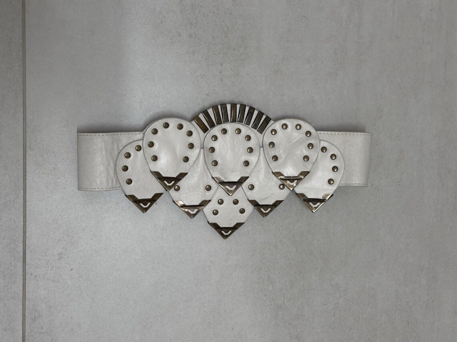 Ganni vintage Ganni Leather Studded Belt Wide Festival Boho y2k Size ONE SIZE - 1 Thumbnail