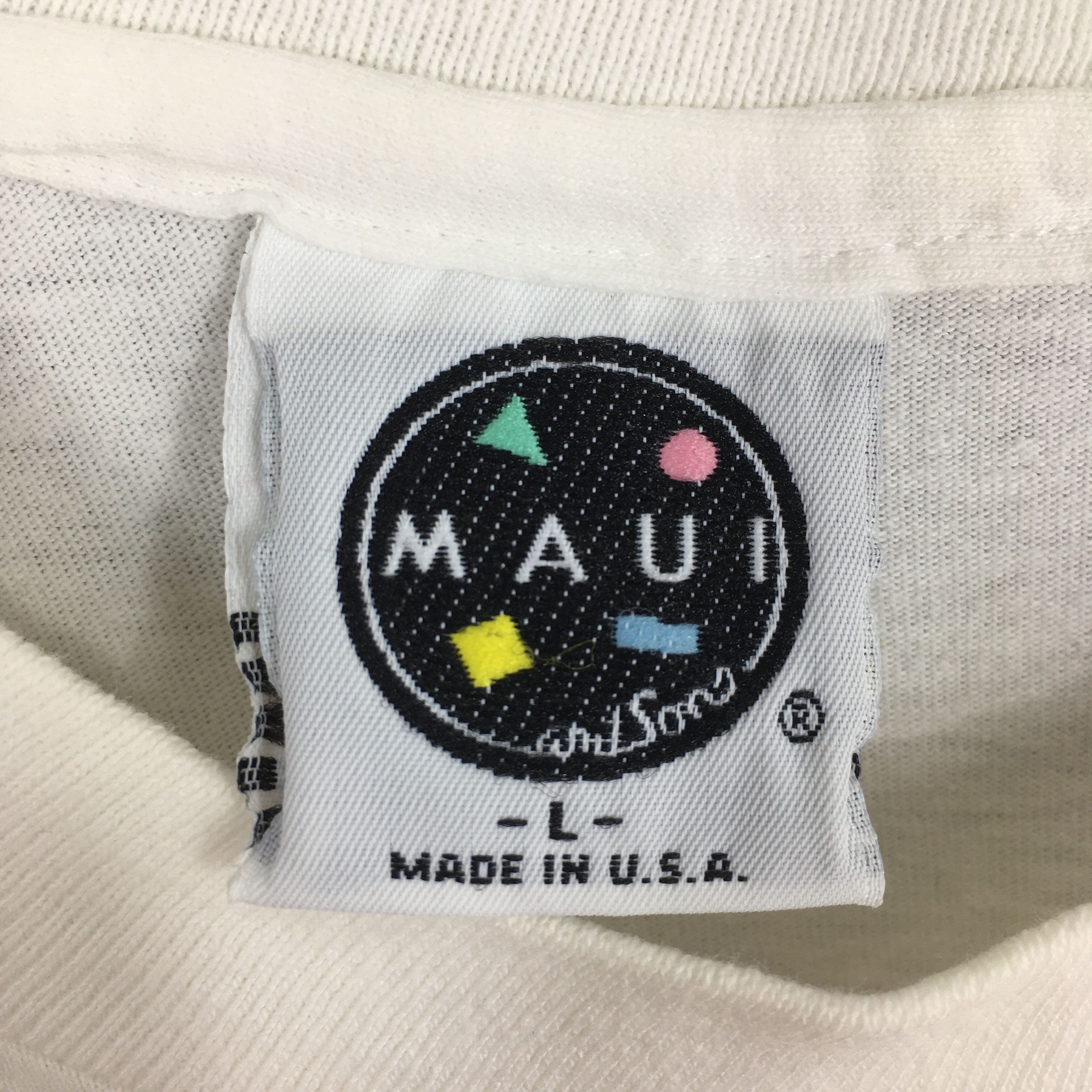 Maui and Sons × Vintage 90's Maui & Sons Sharks Royal Champion Surfing T shirt Large Size US L / EU 52-54 / 3 - 5 Thumbnail