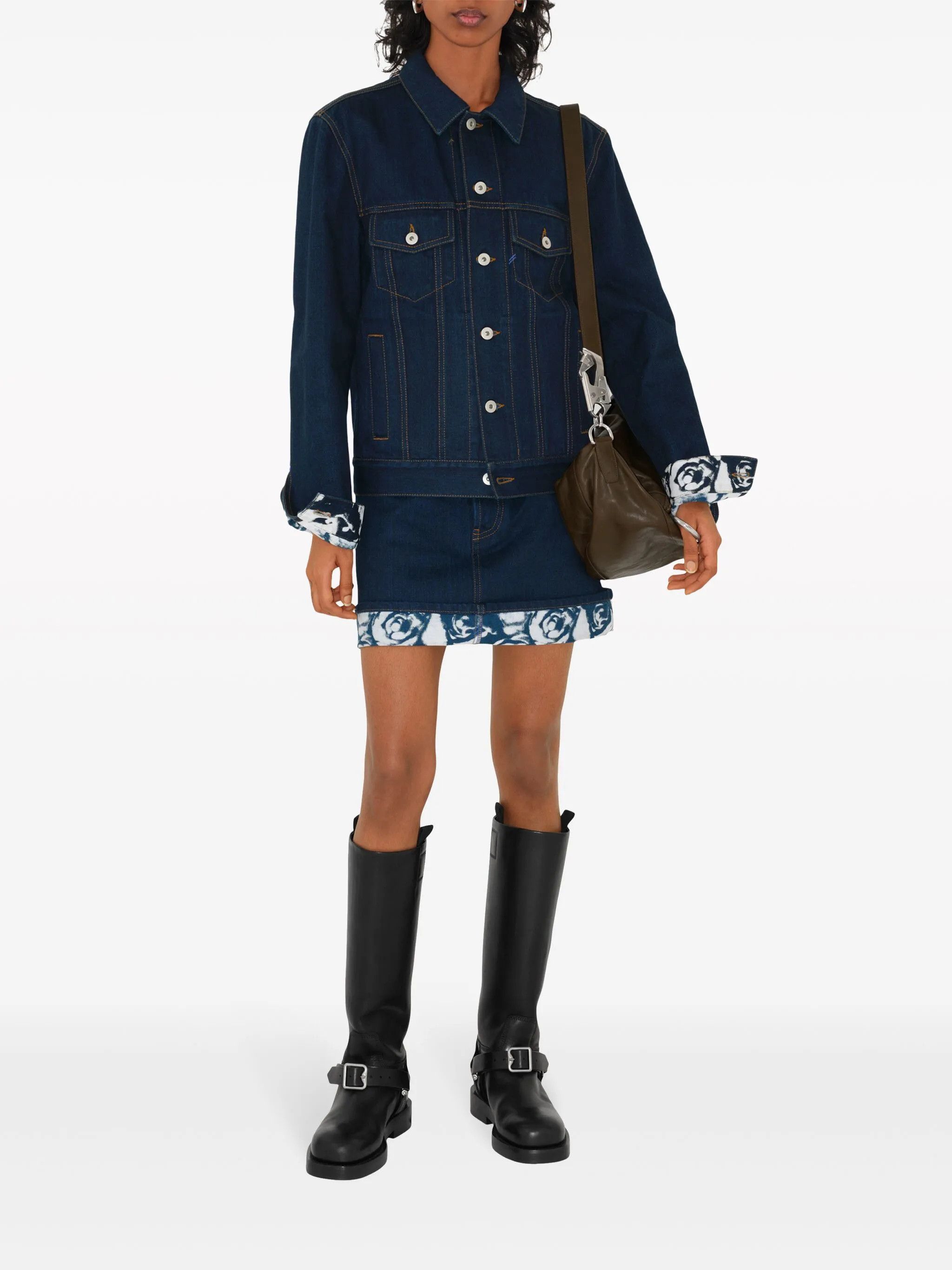 Burberry BURBERRY heavyweight navy blue Japanese denim mini skirt Size 28" / US 6 / IT 42 - 2 Thumbnail