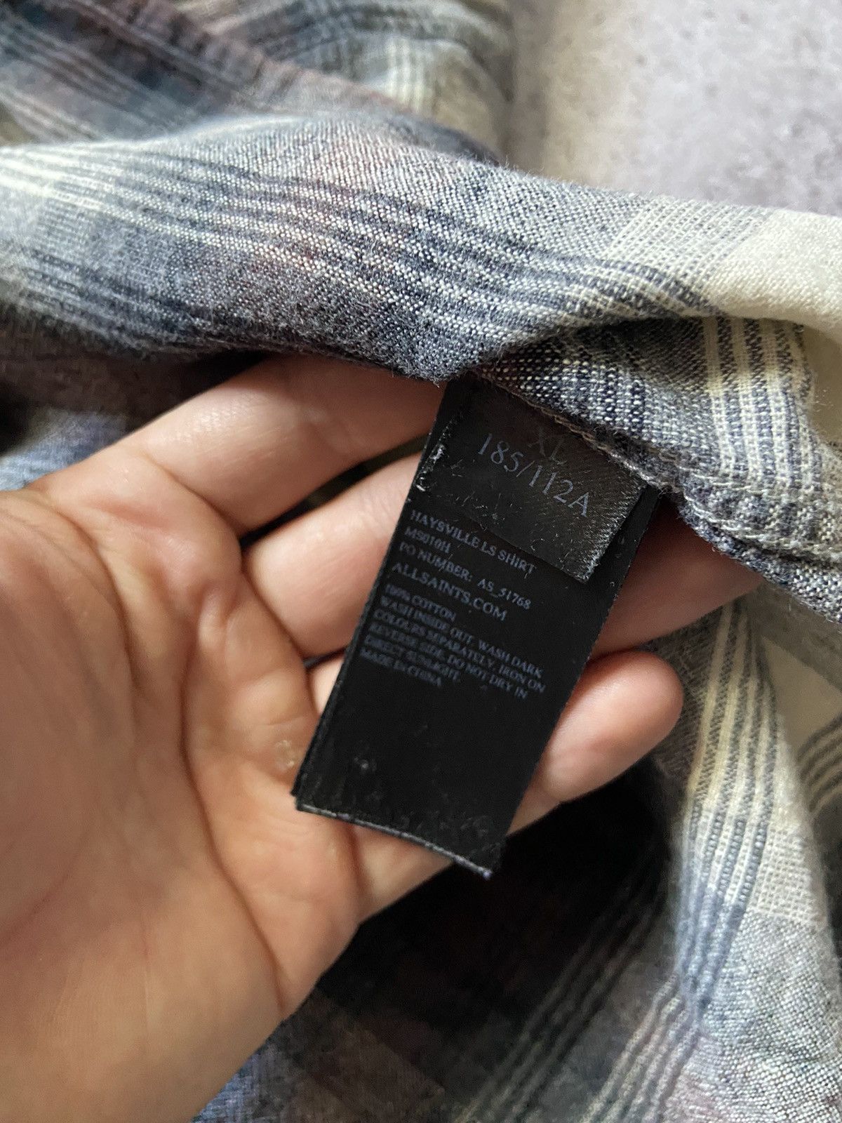 Allsaints Allsaints Shadow Plaid Shirt Size US XL / EU 56 / 4 - 4 Thumbnail