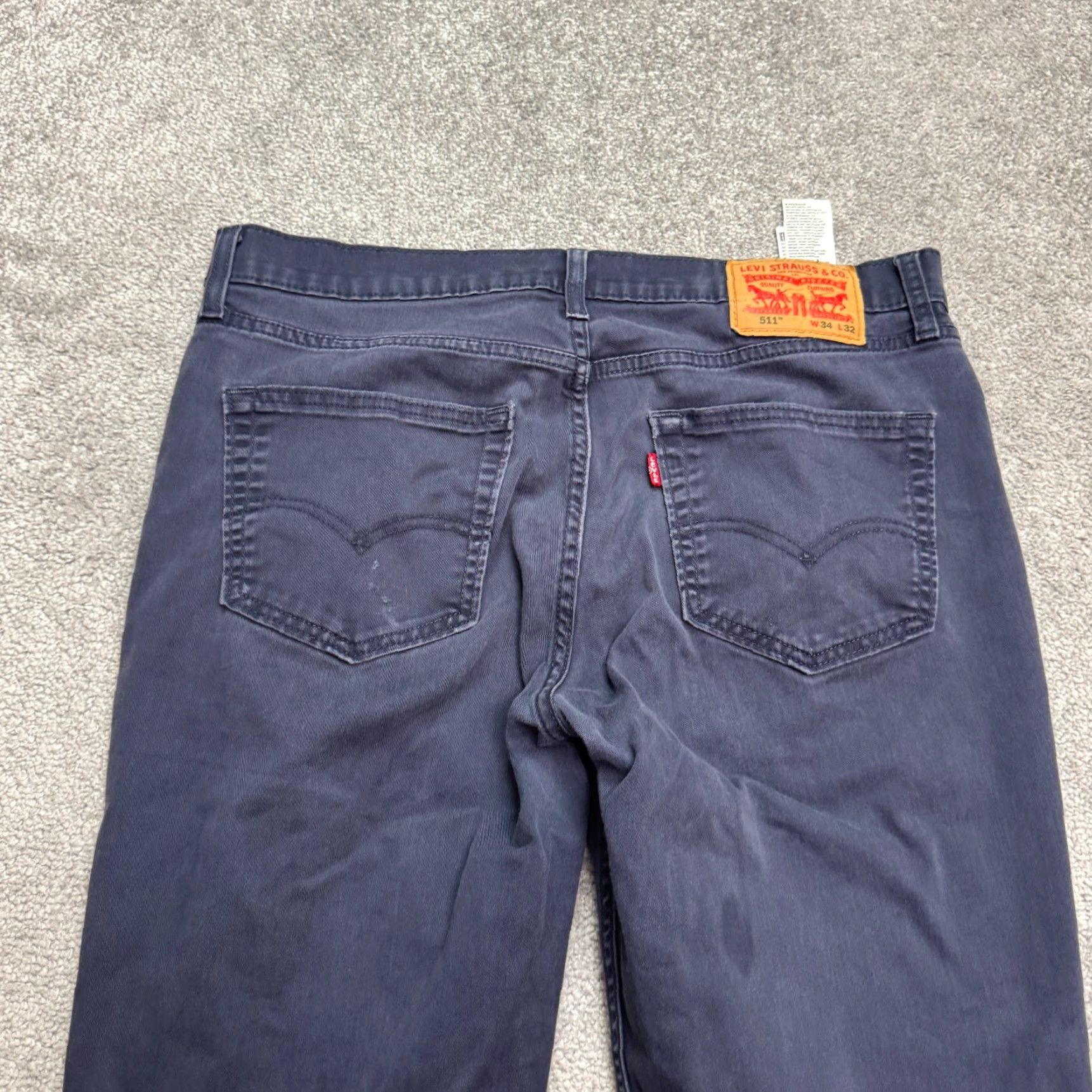 Levi's Levi's 511 Slim Chino Pants Mens 34x29 Navy Blue All Seasons Stretch Comfort Casual Workwear Trousers Size US 34 / EU 50 - 4 Thumbnail