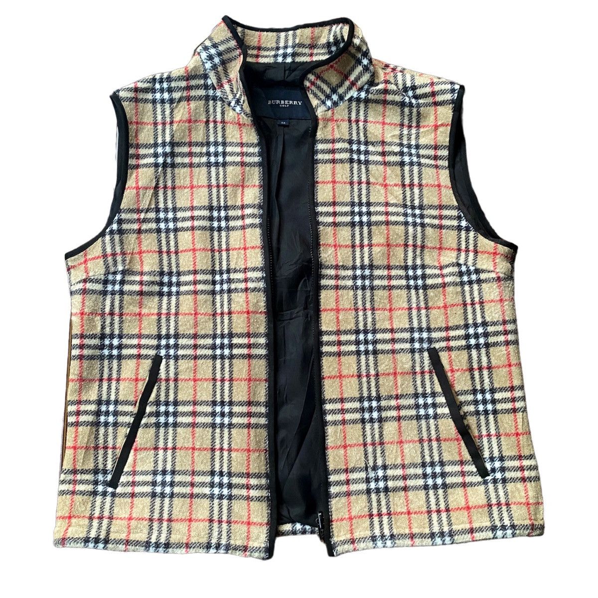 Burberry × Burberry Prorsum × Vintage Vintage Burberry Fleece Nova Check Vest Jacket Size US M / EU 48-50 / 2 - 2 Thumbnail