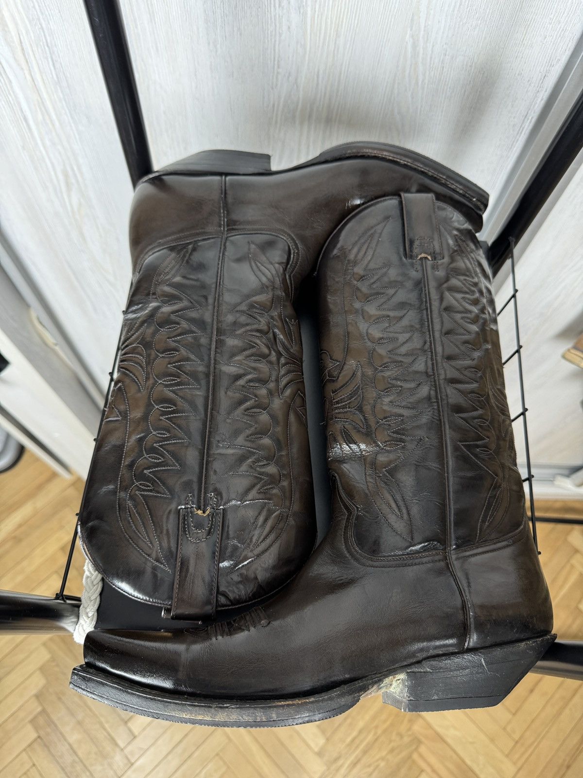 Buffalo London BUFFALO Leather brown cowboy Goodyear welt boots Size US 8 / EU 41 - 9 Thumbnail