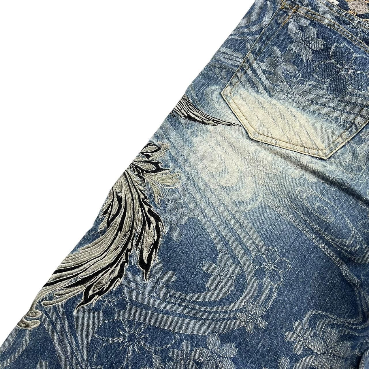 Karakuri Tamashii Karakuri Tamashii Embroidered Phoenix Denim Shorts Waist 34 Size US 34 / EU 50 - 5 Thumbnail