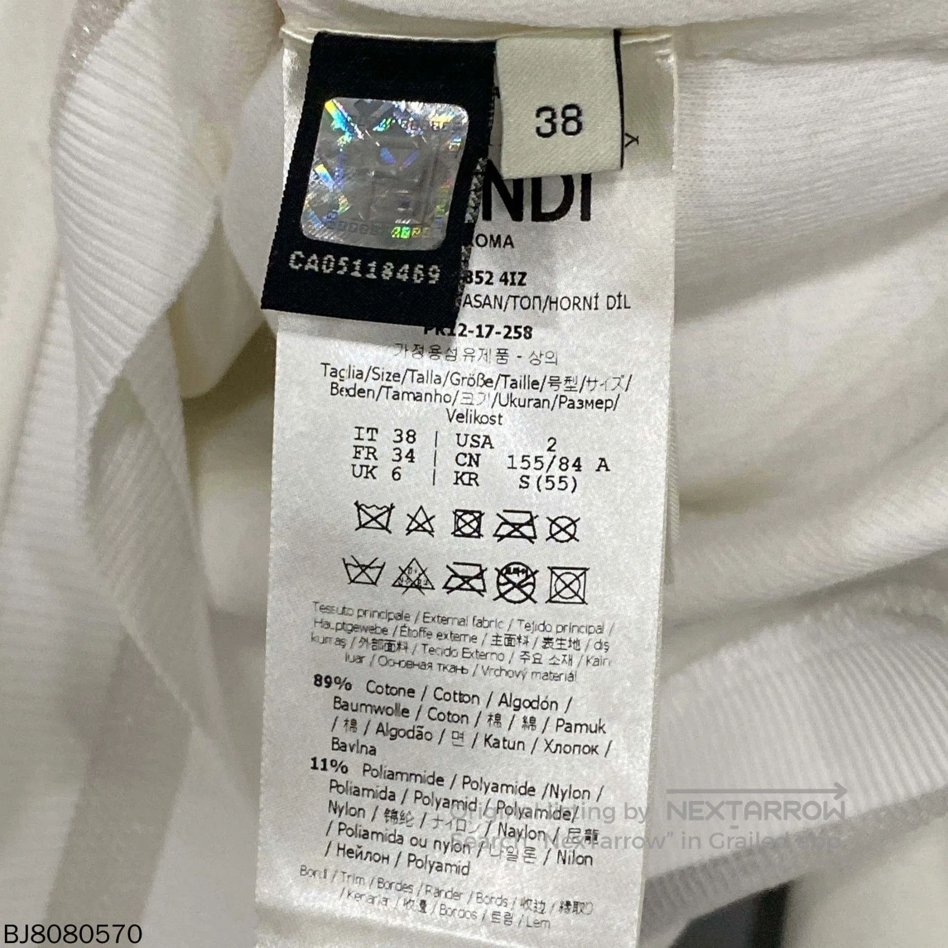 Fendi white flower detail bell sleeve sweatshirt. Size US M / EU 48-50 / 2 - 6 Thumbnail