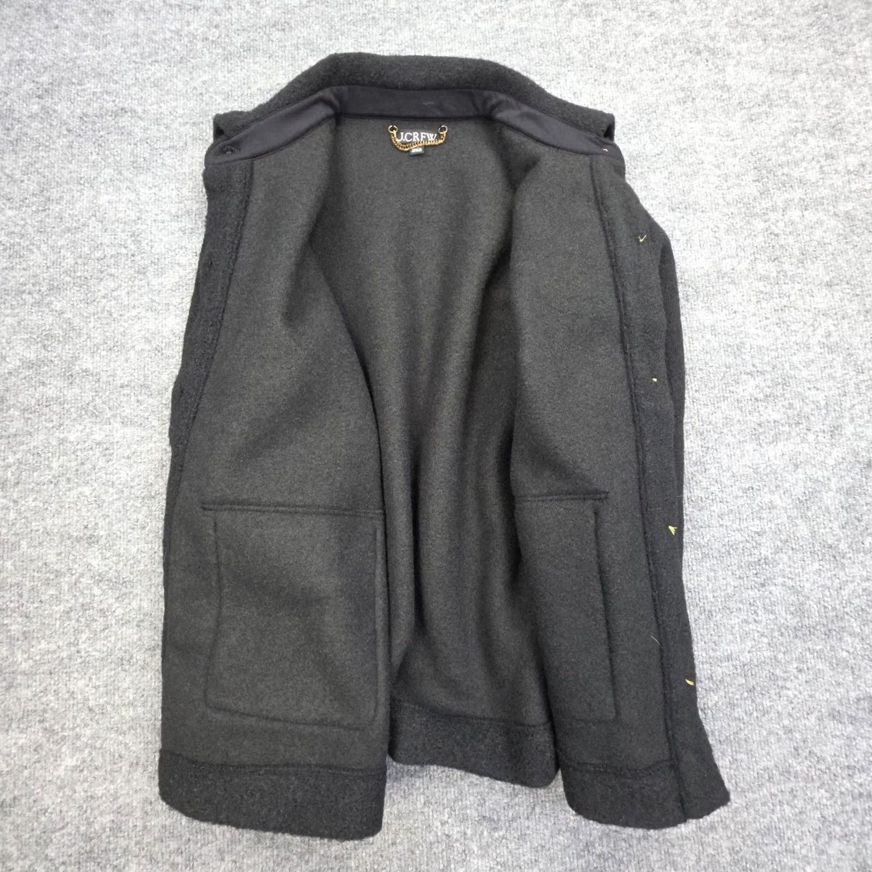 J.Crew J.CREW Boucle Shirt Jacket XS Black Pockets Chore Poly Shirt Jacket Women XS Black Pockets Button Mid-Length Long Sleeve Regular Size XS / US 0-2 / IT 36-38 - 3 Thumbnail