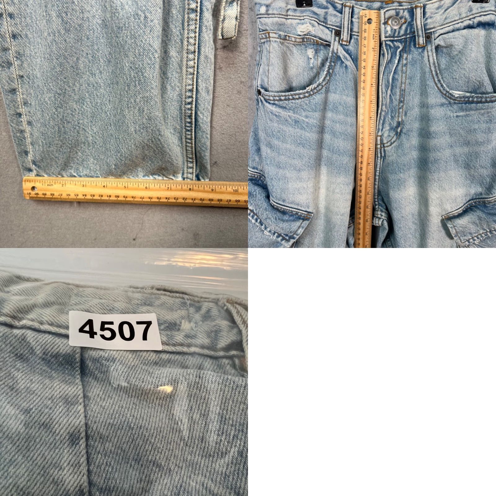 Zara Zara Jeans Men Cargo Pocket 5-Pocket Denim Size 29 Light Wash Straight Leg Blue Cotton Vintage No (Adult Mens) 29 Regular Inseam 32 Shirt? Size US 29 - 8 Thumbnail