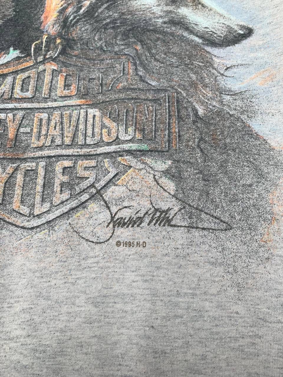 Harley Davidson × Vintage Vintage 1995 3D Emblem Harley Davidson Wolf & Eagle T Shirt Size US L / EU 52-54 / 3 - 5 Thumbnail