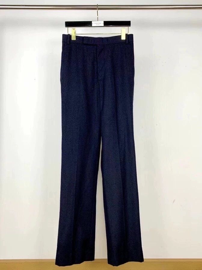 Thom Browne Thom Browne Size 1 Dark blue, tweed design, trousers, trou Size US 28 / EU 44 - 1 Thumbnail