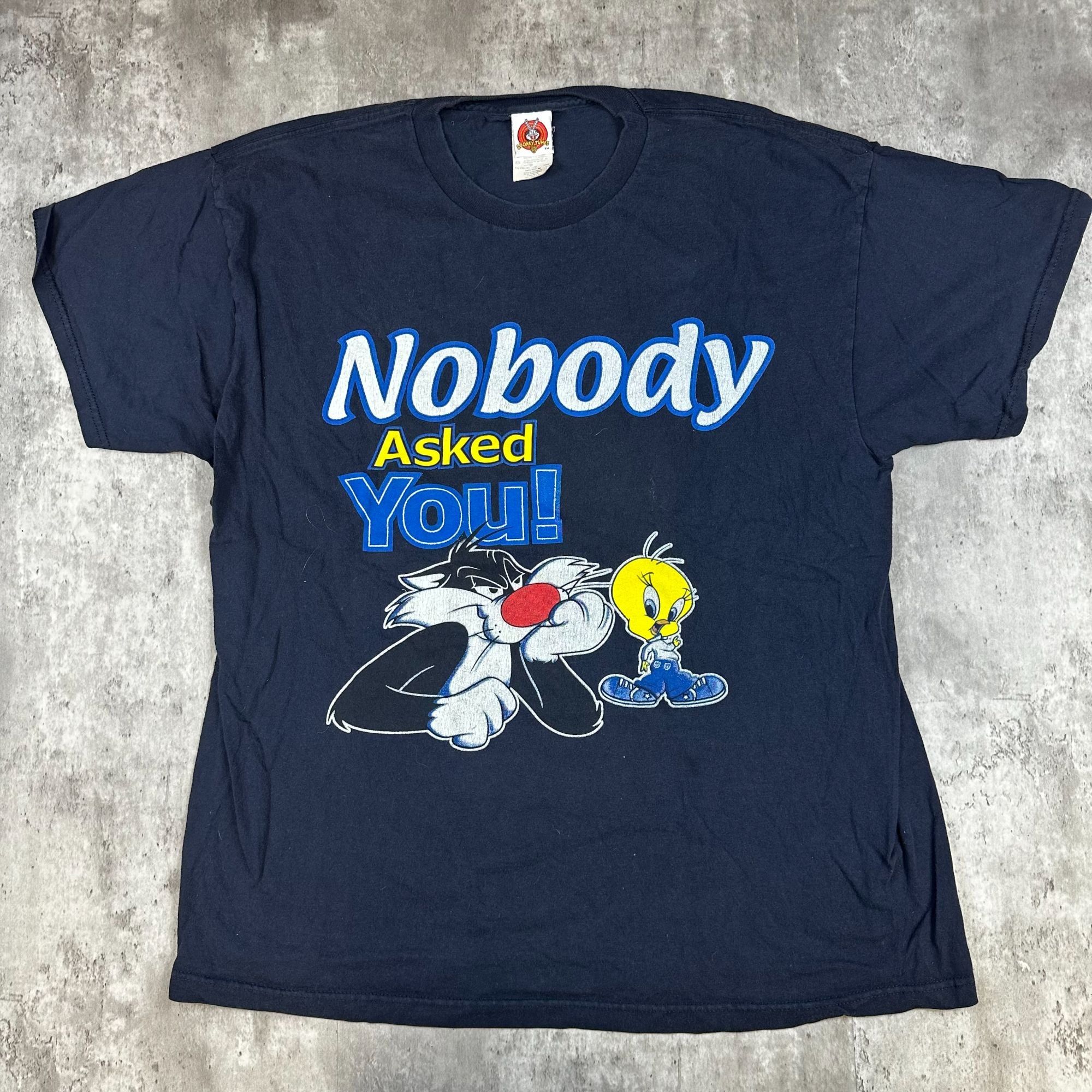 Vintage Vintage Navy Blue Looney Tunes "Nobody Asked You Tee" (XL) Size US XL / EU 56 / 4 - 1 Thumbnail