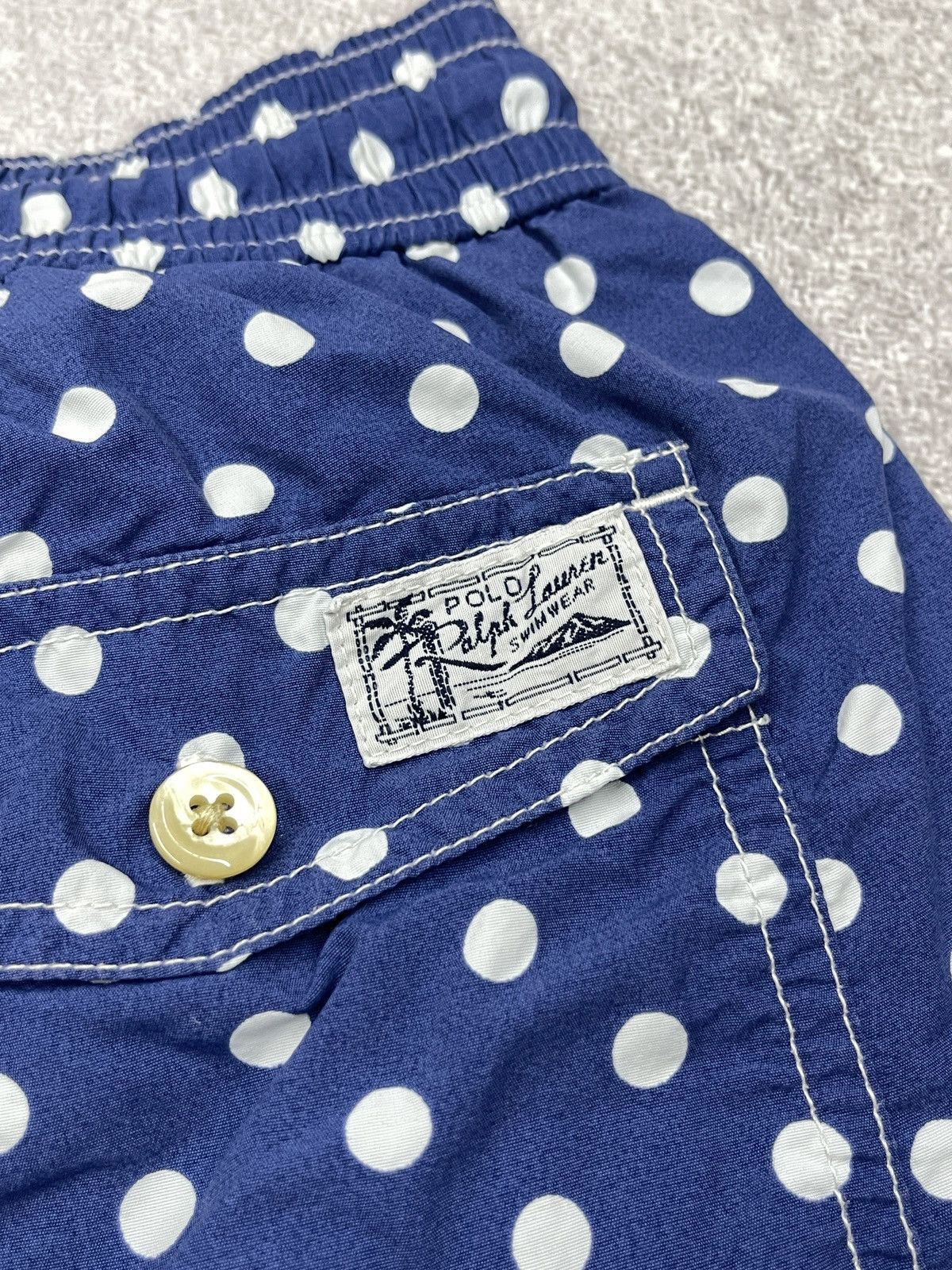 Polo Ralph Lauren Vintage Polo Ralph Lauren Polka dot Shorts Navy Y2K Rugby Size US 32 / EU 48 - 7 Thumbnail