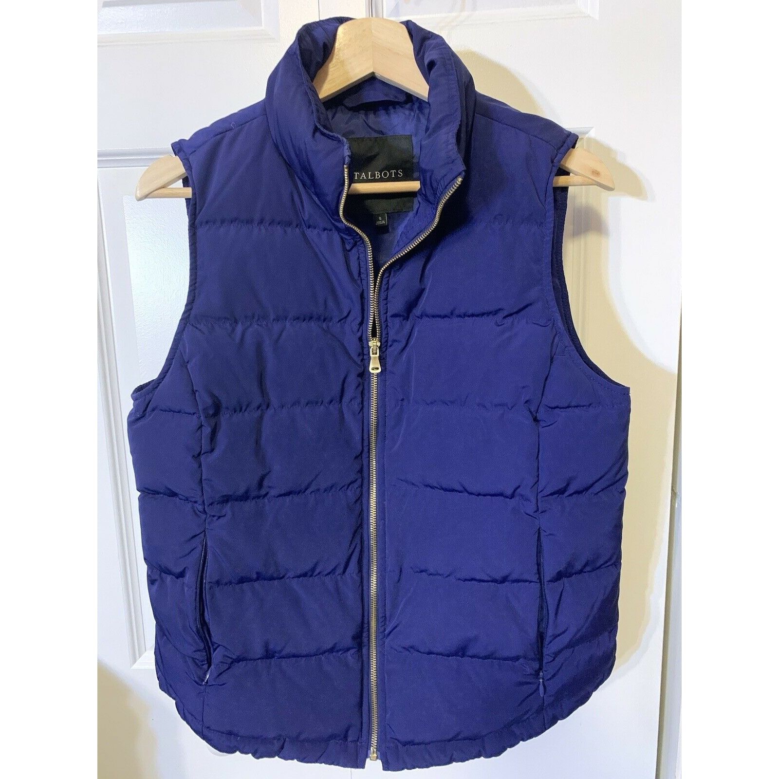 Talbots Talbots Blue Button Up Puffer Vest Sz S Size S / US 4 / IT 40 - 1 Thumbnail