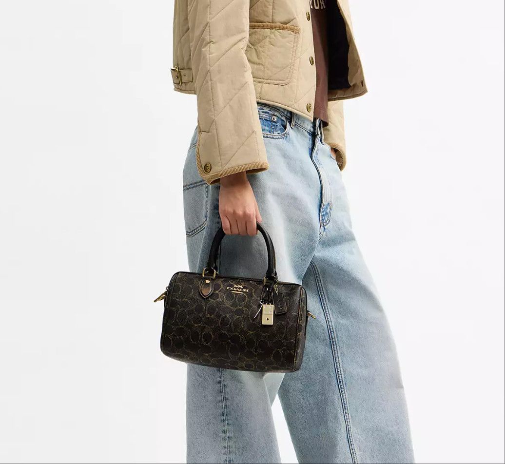 Coach Rowan Satchel Bag In Loved Signature Canvas CDY16 Size ONE SIZE - 13 Thumbnail