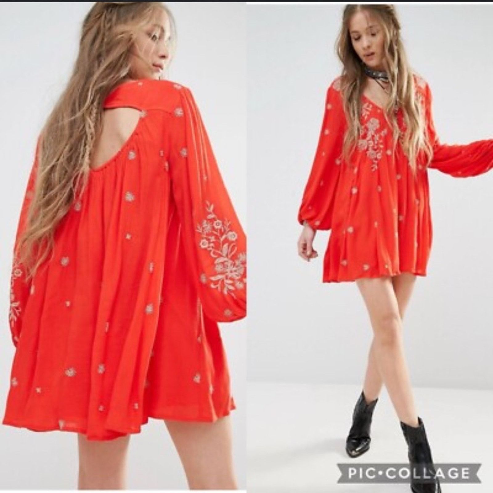 Free People Free People Sweet Tennessee Dress – Red – Size S – EUC Size S / US 4 / IT 40 - 2 Thumbnail