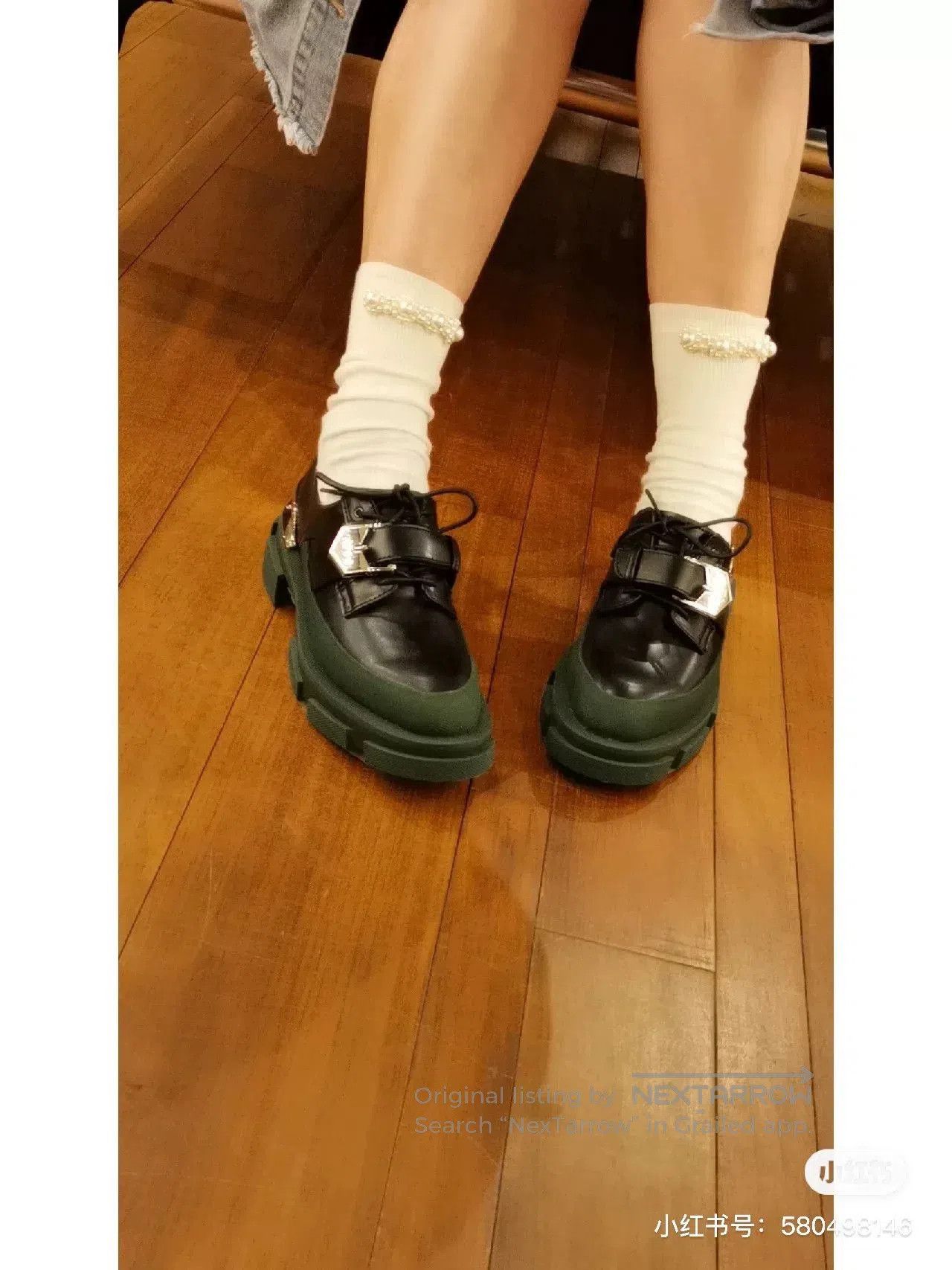 Isabel Marant Green Thick Sole Loafers with Metal Buckle. Size US 10.5 / IT 40.5 - 1 Thumbnail