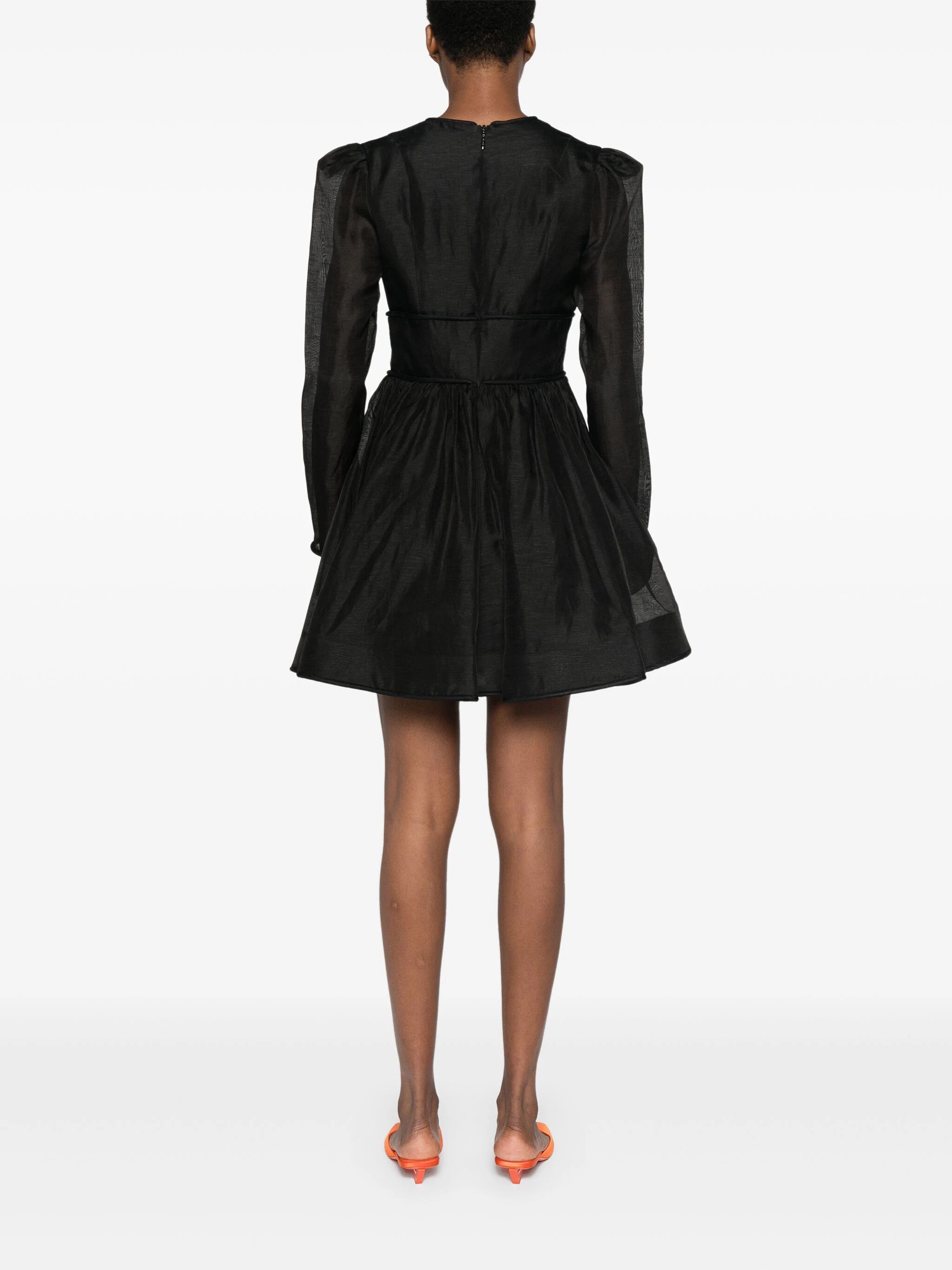 Zimmermann o1s22i1n1024 Structured Eden Mini Dress in Black Size M / US 6-8 / IT 42-44 - 4 Thumbnail